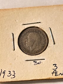 1934 5 pence Great Britain Silver George V