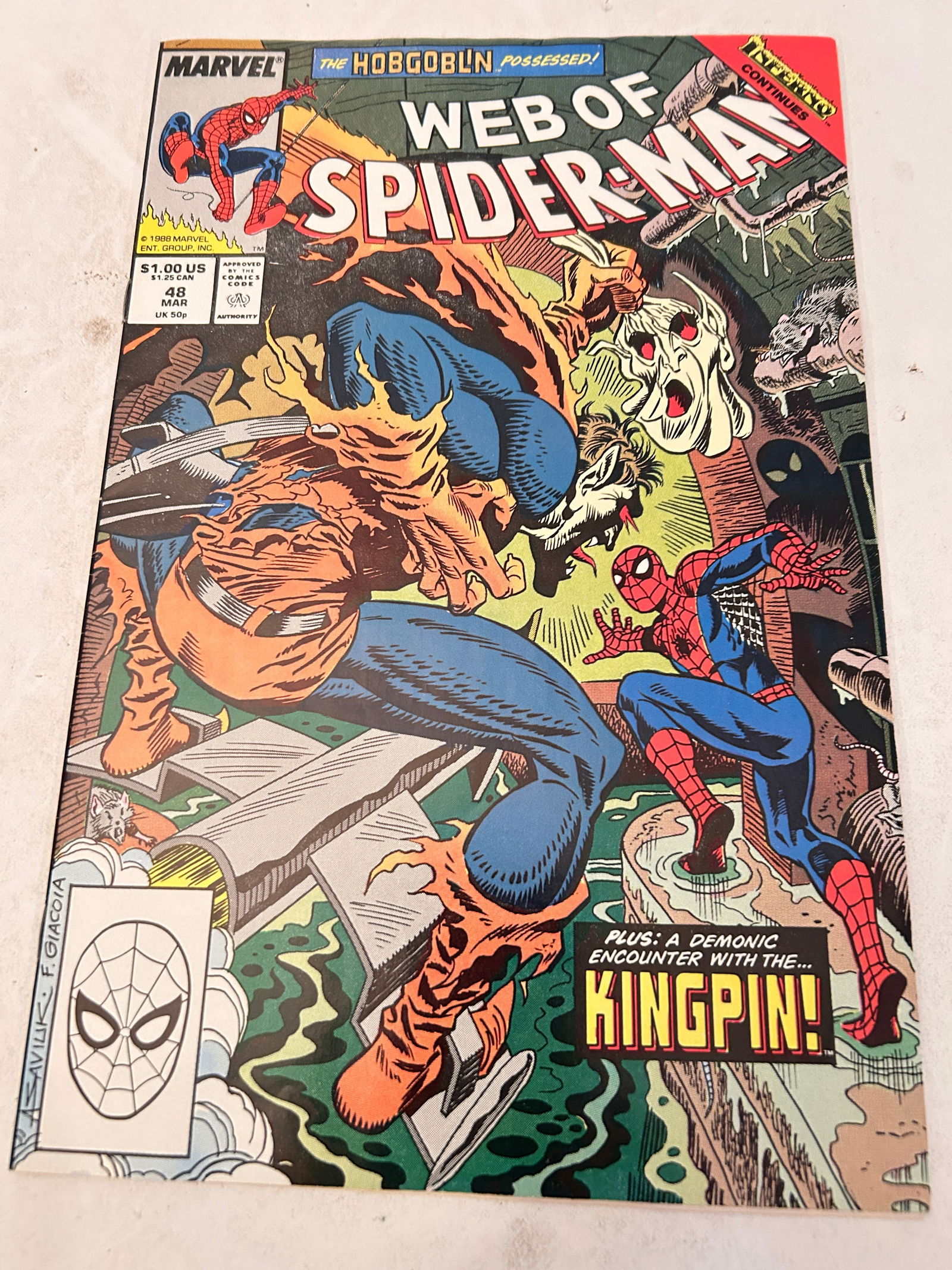 Vintage Comic Book the Web of Spider-Man # 48: Vintage Comic Book the Web of Spider-Man # 48 Please view all photos as they are part of the description and condition of this Item, Feel free to contact me with questions or picture requests! Used It