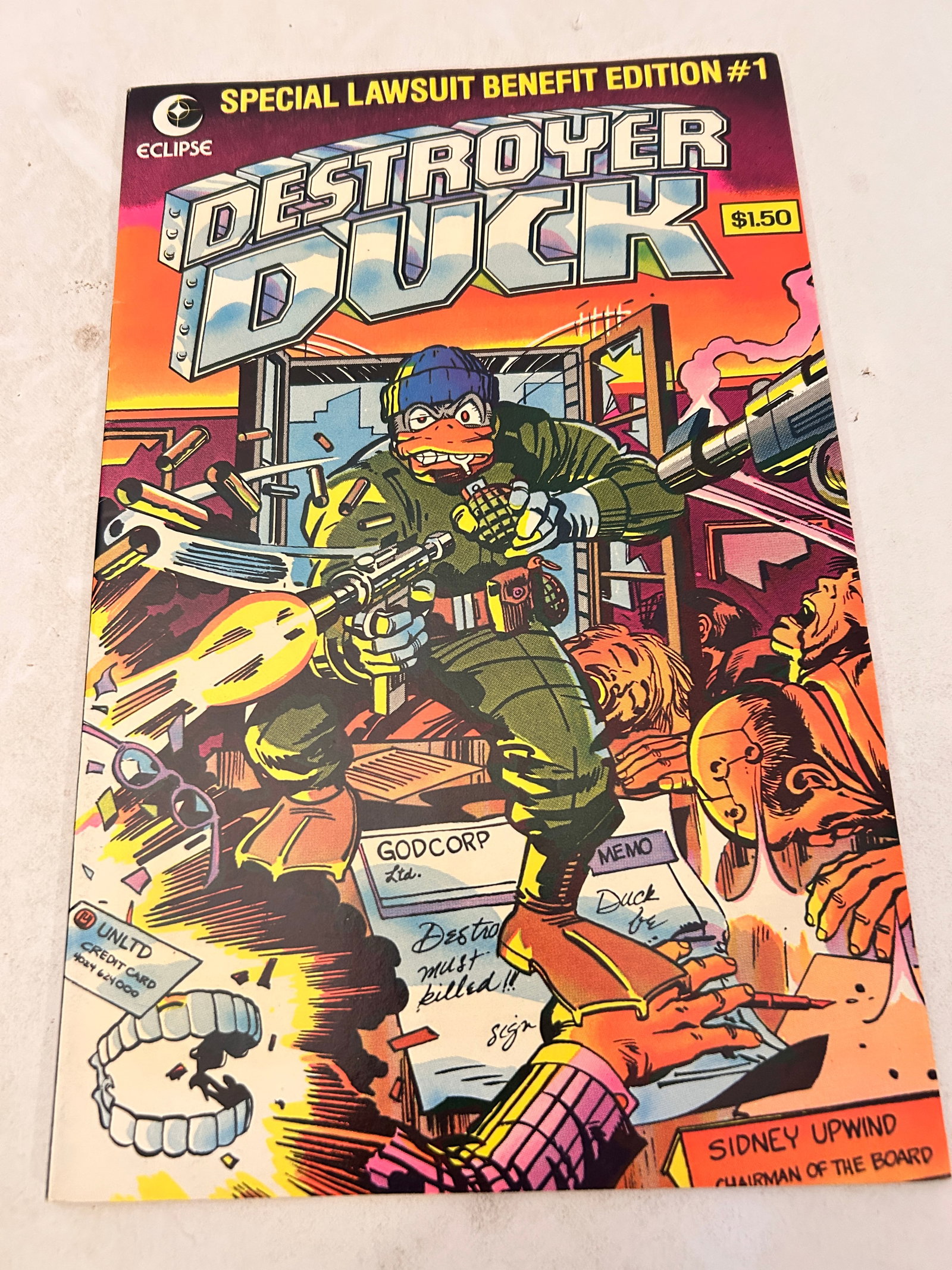Vintage Comic Book Destroyer DUCK # 1: Vintage Comic Book Destroyer DUCK # 1 Please view all photos as they are part of the description and condition of this Item, Feel free to contact me with questions or picture requests! Used Item AS IS