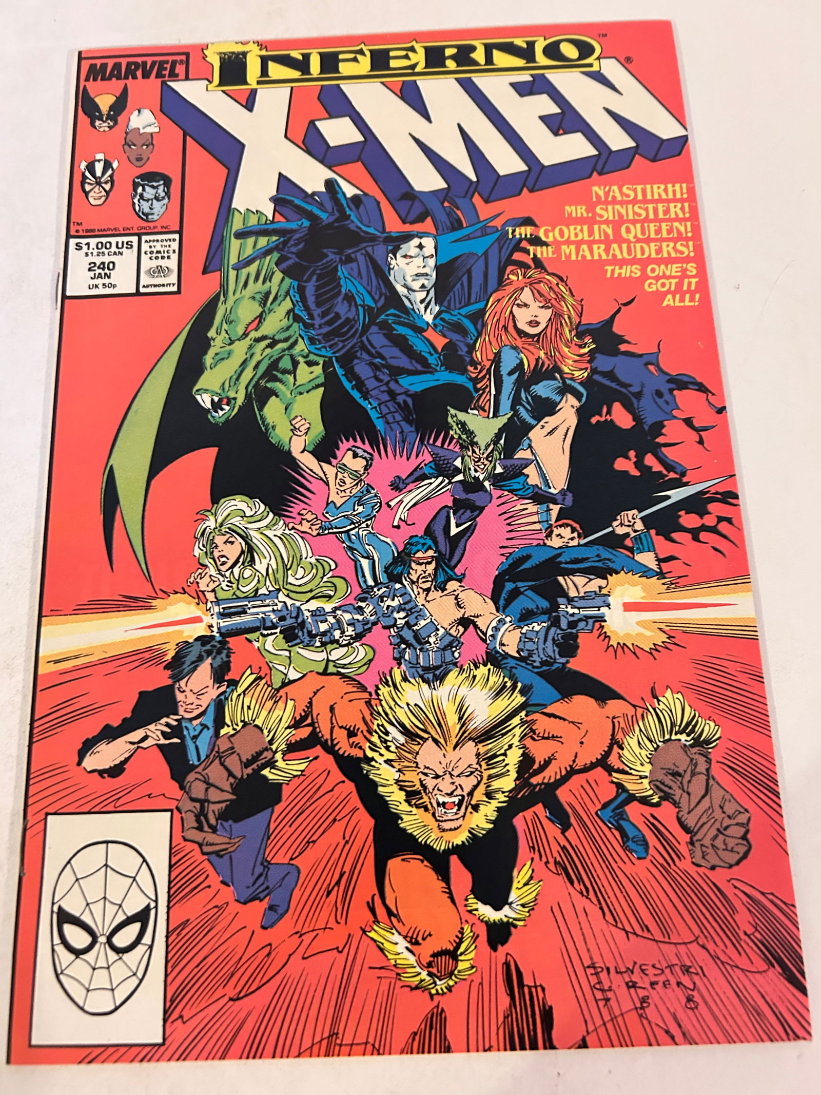 Vintage Comic Book Uncanny X-Men # 240: Vintage Comic Book Uncanny X-Men # 240 Please view all photos as they are part of the description and condition of this Item, Feel free to contact me with questions or picture requests! Used Item AS I