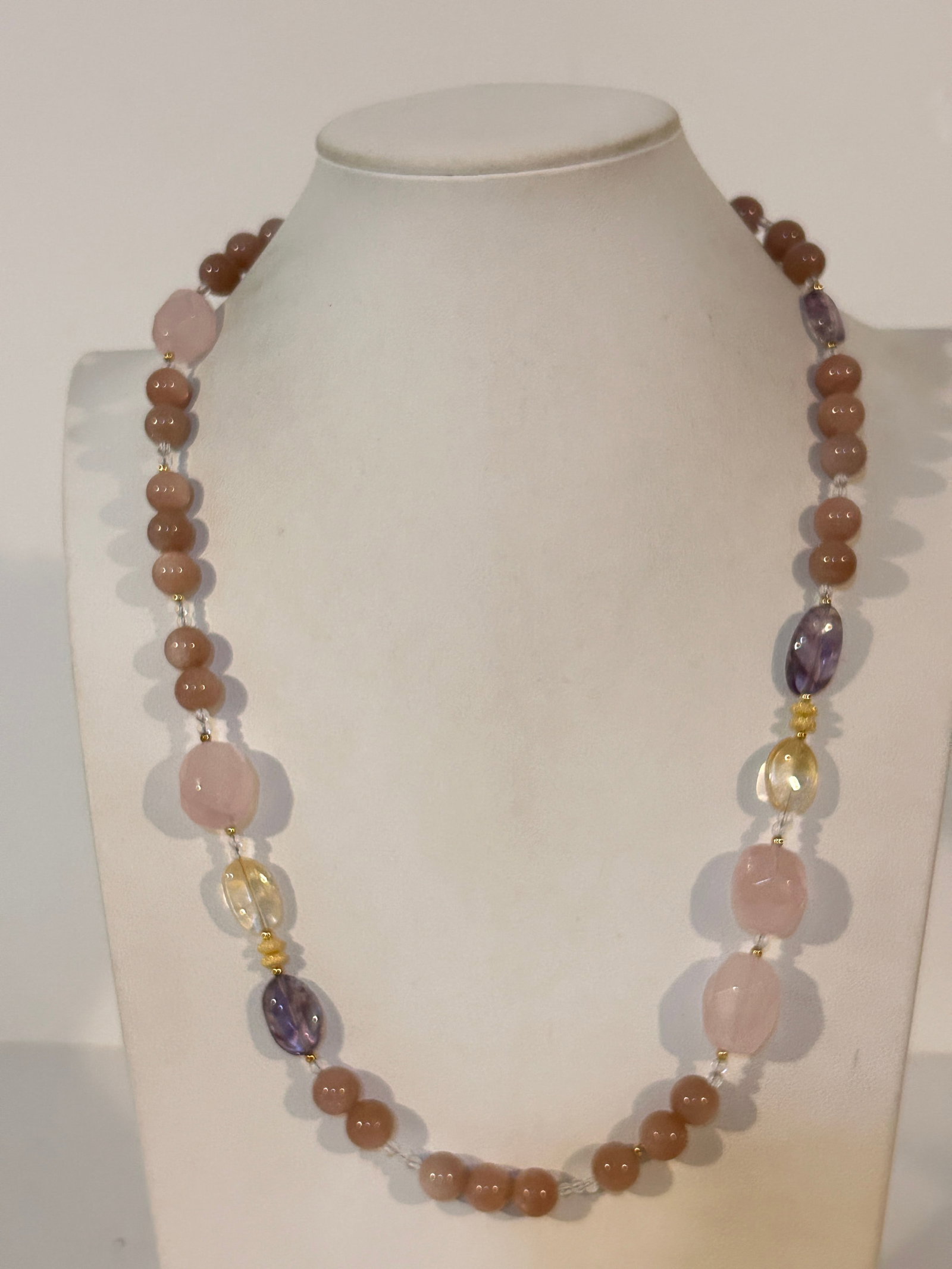 Vintage Sterling Silver Gemstone bead Necklace sz 24" Please view all photos as they are part of: Vintage Sterling Silver Gemstone bead Necklace sz 24" Please view all photos as they are part of the description and condition of this Item, Feel free to contact me with questions or picture requests!