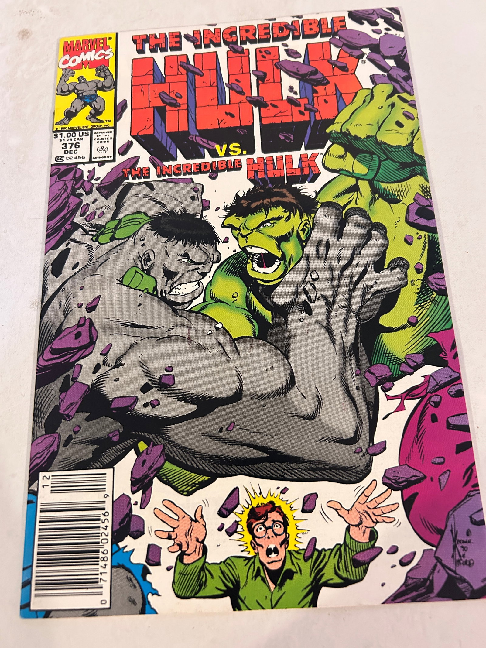 Vintage Comic Book The Incredible Hulk # 376 (1 of 2)