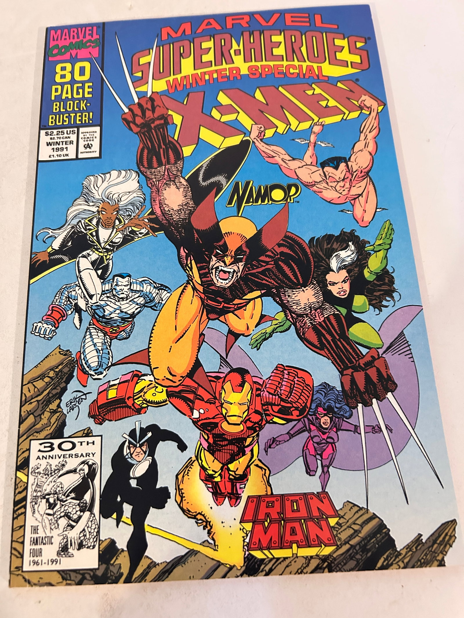 Vintage Comic Book Marvel Super-Heroes Winter Special X-Men 1991 (1 of 2)