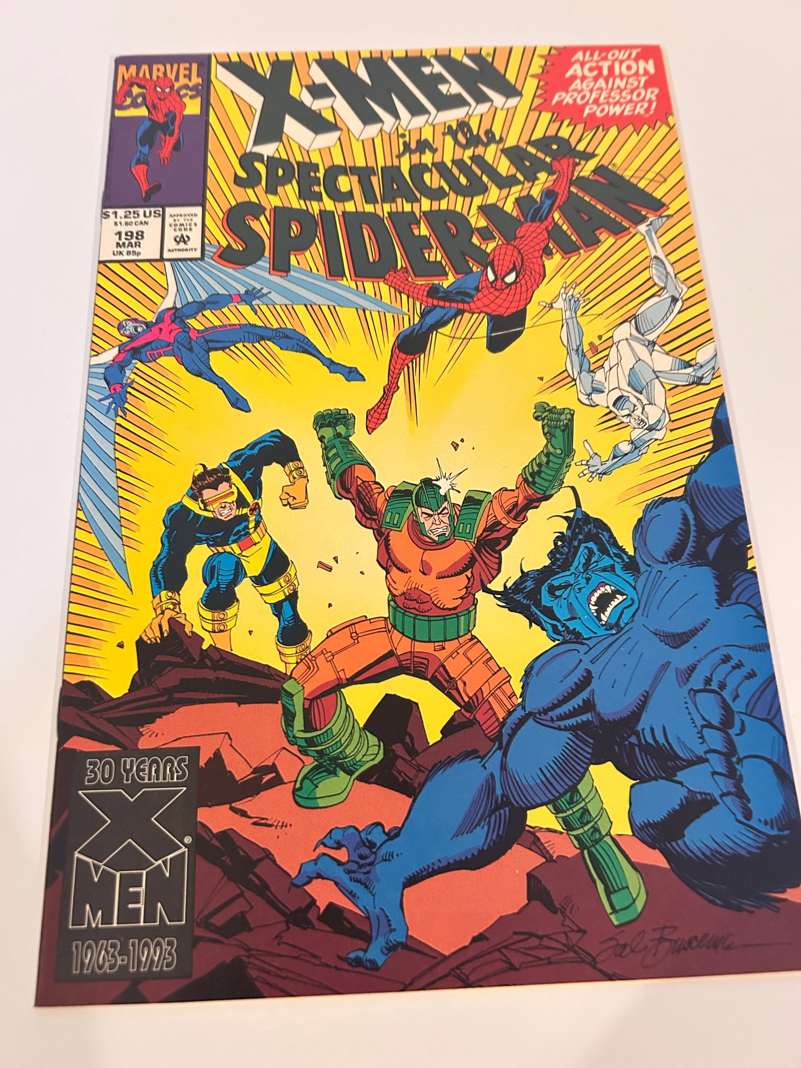 Vintage Comic Book X-Men in the Spectacular Spider-Man # 198 (1 of 2)