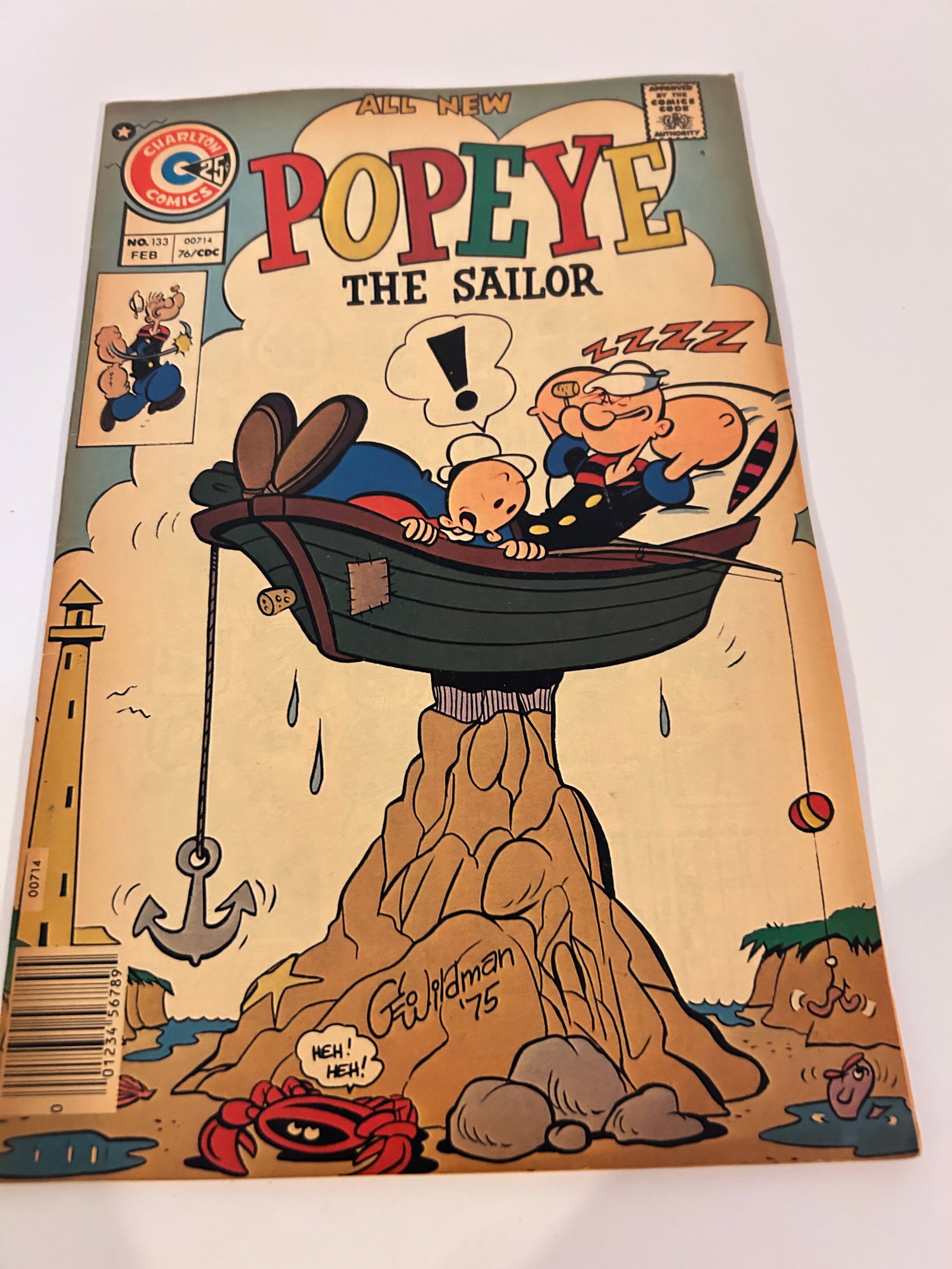 Vintage Comic Book Popeye The Sailor # 133: Vintage Comic Book Popeye The Sailor # 133 Please view all photos as they are part of the description and condition of this Item, Feel free to contact me with questions or picture requests! Used Item