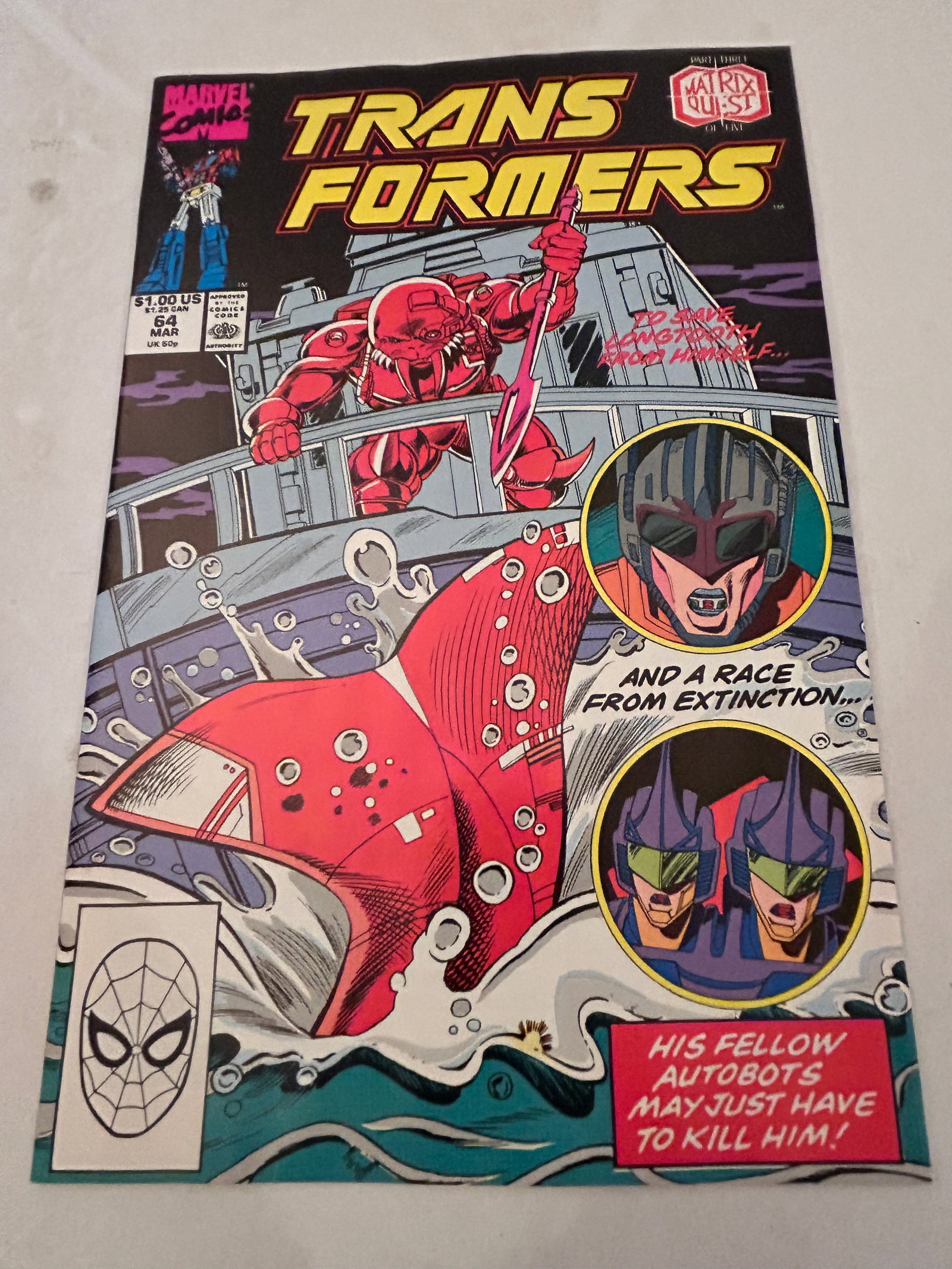 Vintage Comic Book The Transformers # 64: Vintage Comic Book The Transformers # 64 Please view all photos as they are part of the description and condition of this Item, Feel free to contact me with questions or picture requests! Used Item AS