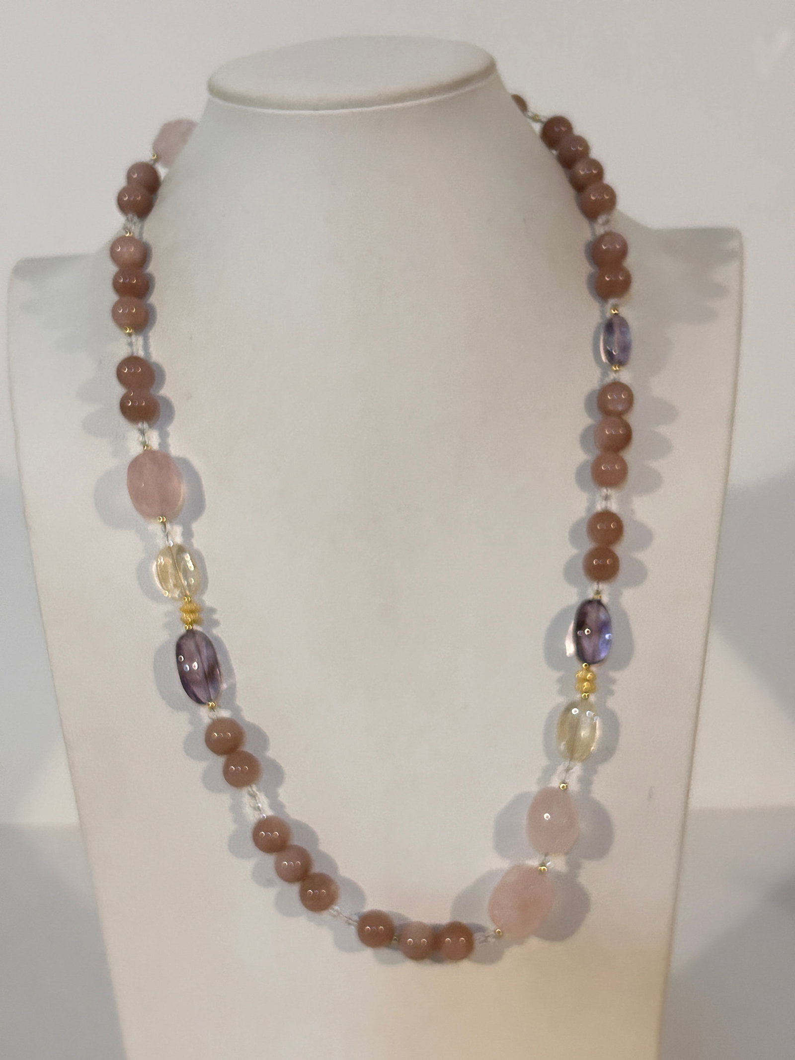 Vintage Sterling Silver Gemstone bead Necklace sz 24" Please view all photos as they are part of: Vintage Sterling Silver Gemstone bead Necklace sz 24" Please view all photos as they are part of the description and condition of this Item, Feel free to contact me with questions or picture requests!