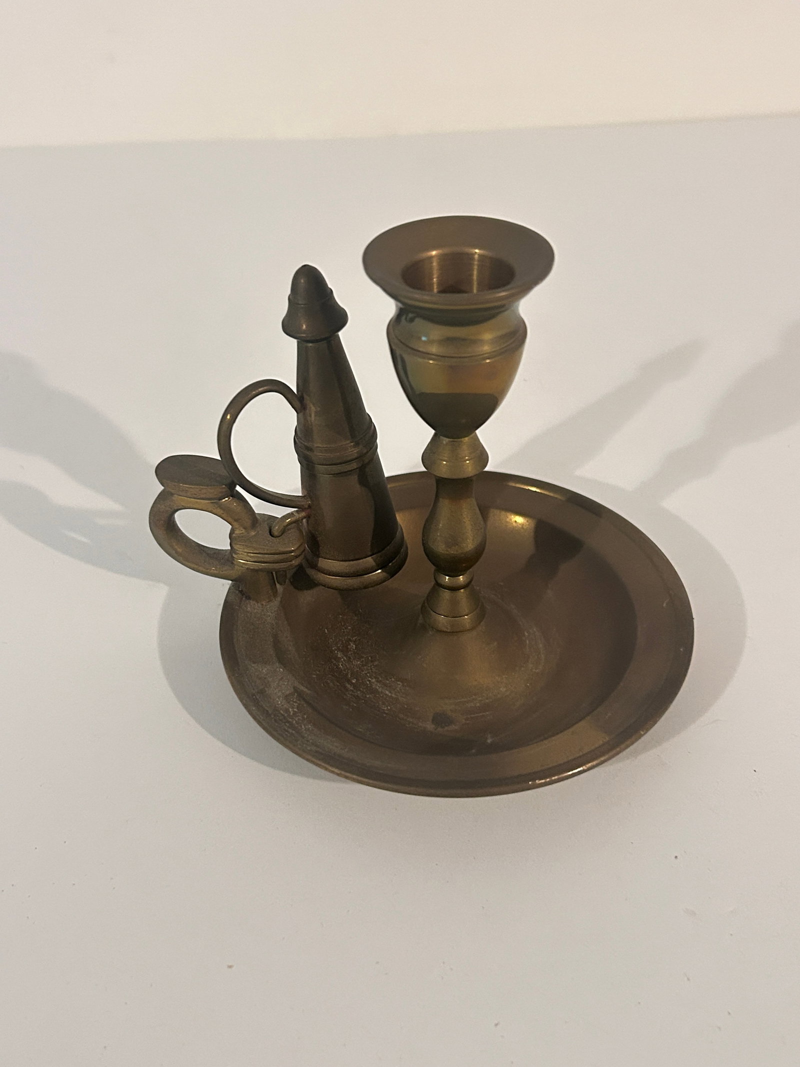 Andrea By Sadak BRASS Candle Holder Candlestick with put out (1 of 5)