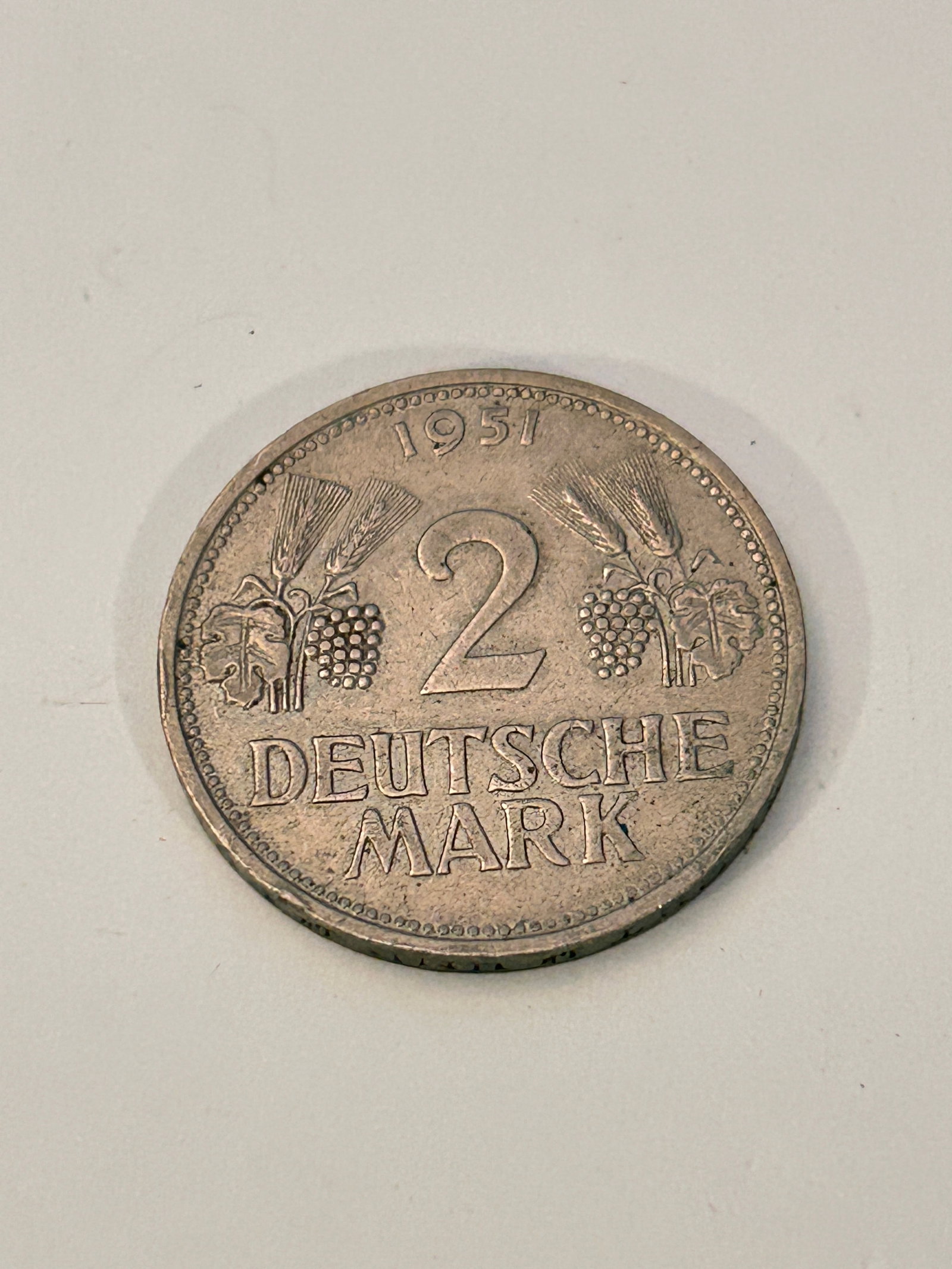 1951-F Germany Deutsche 2 Mark 1 Year Issue Coin: 1951-F Germany Deutsche 2 Mark 1 Year Issue Coin Please view all photos as they are part of the description and condition of this Item, Feel free to contact me with questions or picture requests! Used