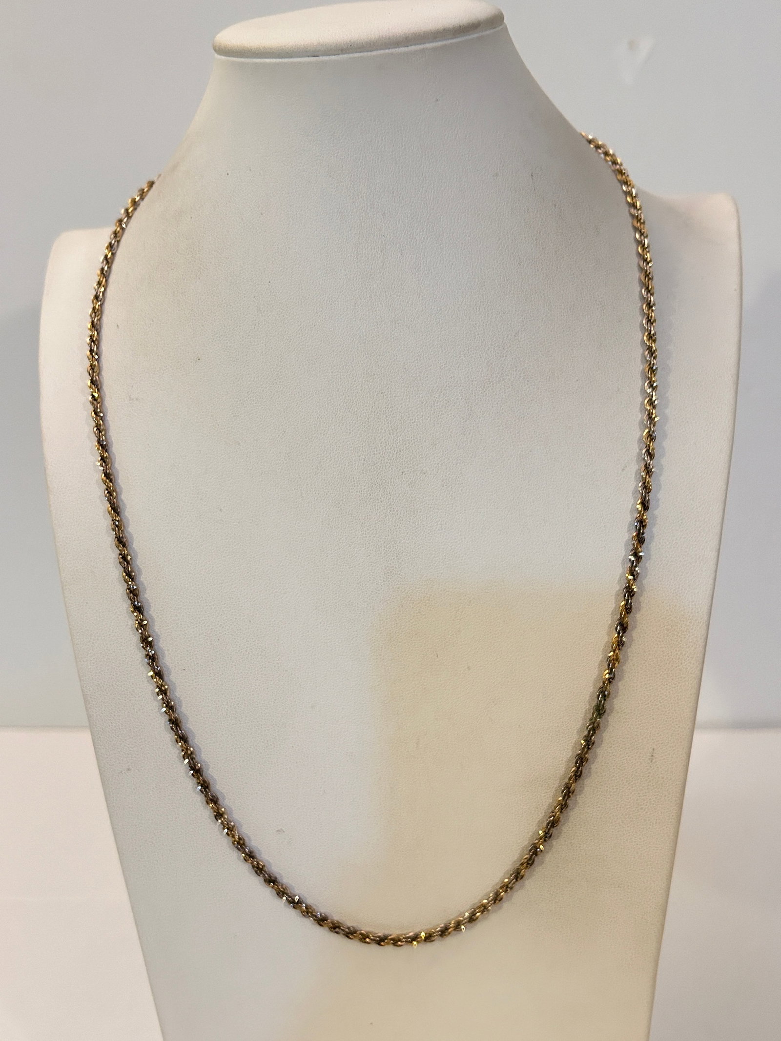Vintage Sterling Silver Rope Chain Necklace Sz 27" (1 of 5)
