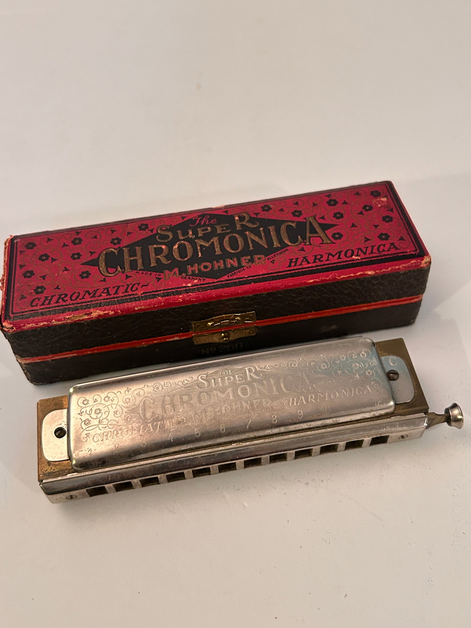 Vintage The Super Chromonica M. Hohner Chromatic Harmonica with Original Box! (1 of 6)