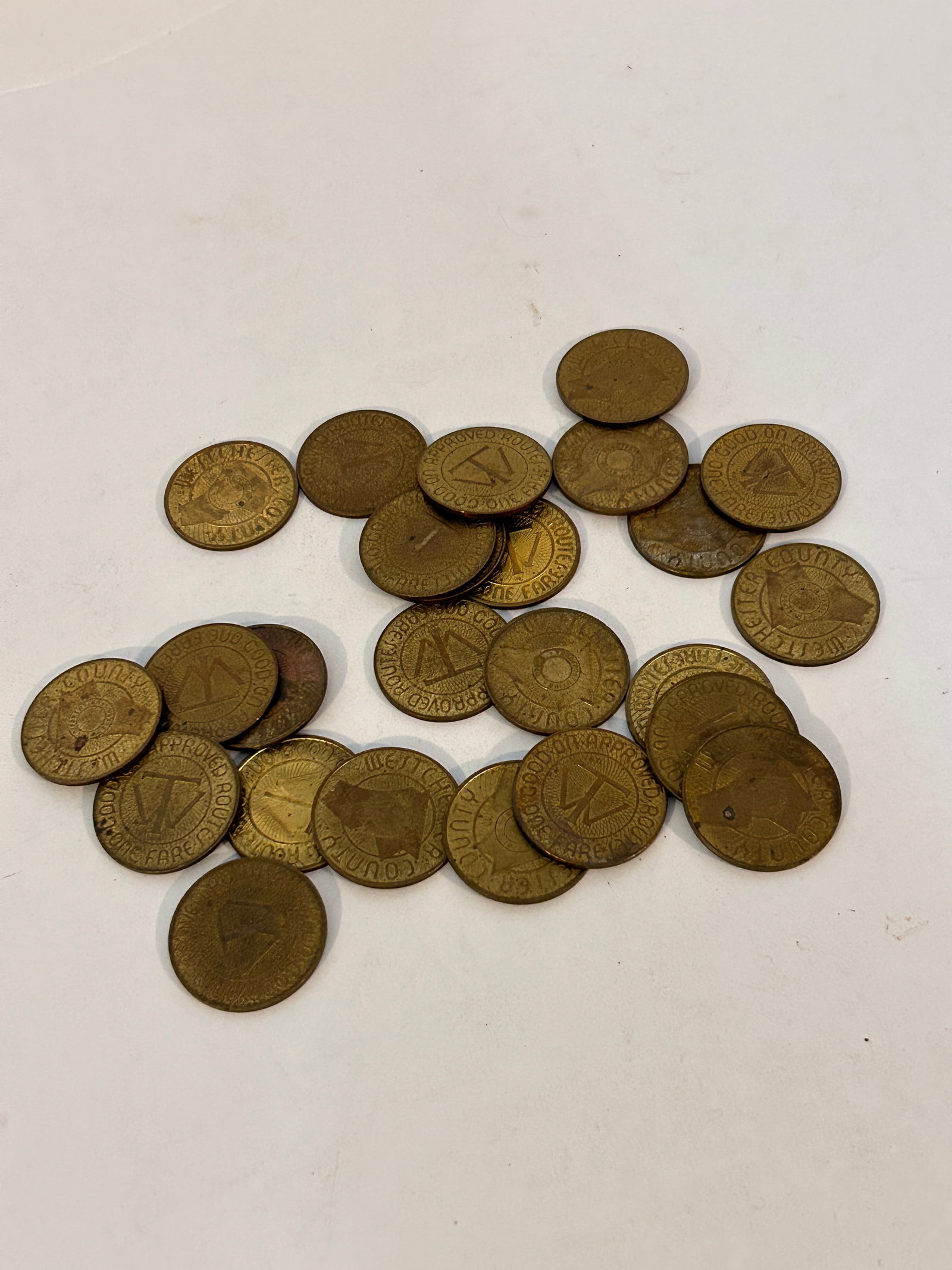 Lot of 25 Westchester County Tokens: Lot of 25 Westchester County Tokens Please view all photos as they are part of the description and condition of this Item, Feel free to contact me with questions or picture requests! Used Item AS IS