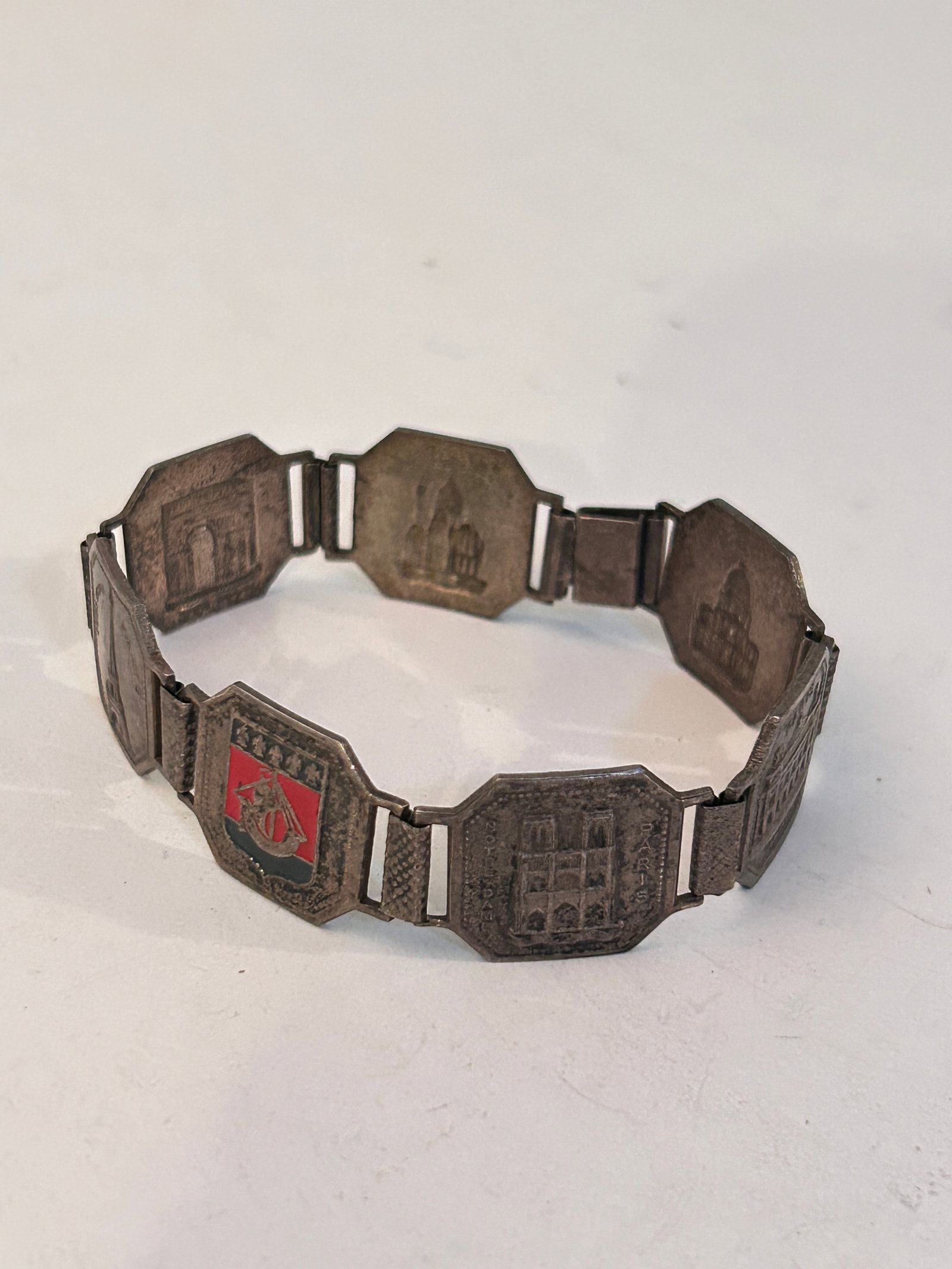 1940s WW 2 French GI Bracelet Showing Places From France (1 of 4)