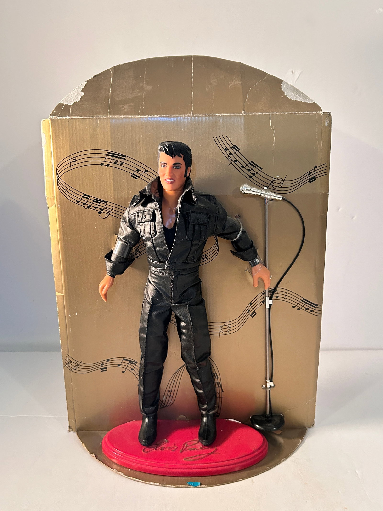 Elvis Presley/ Black Leather 68 Special 12" Doll COA Box (1 of 4)