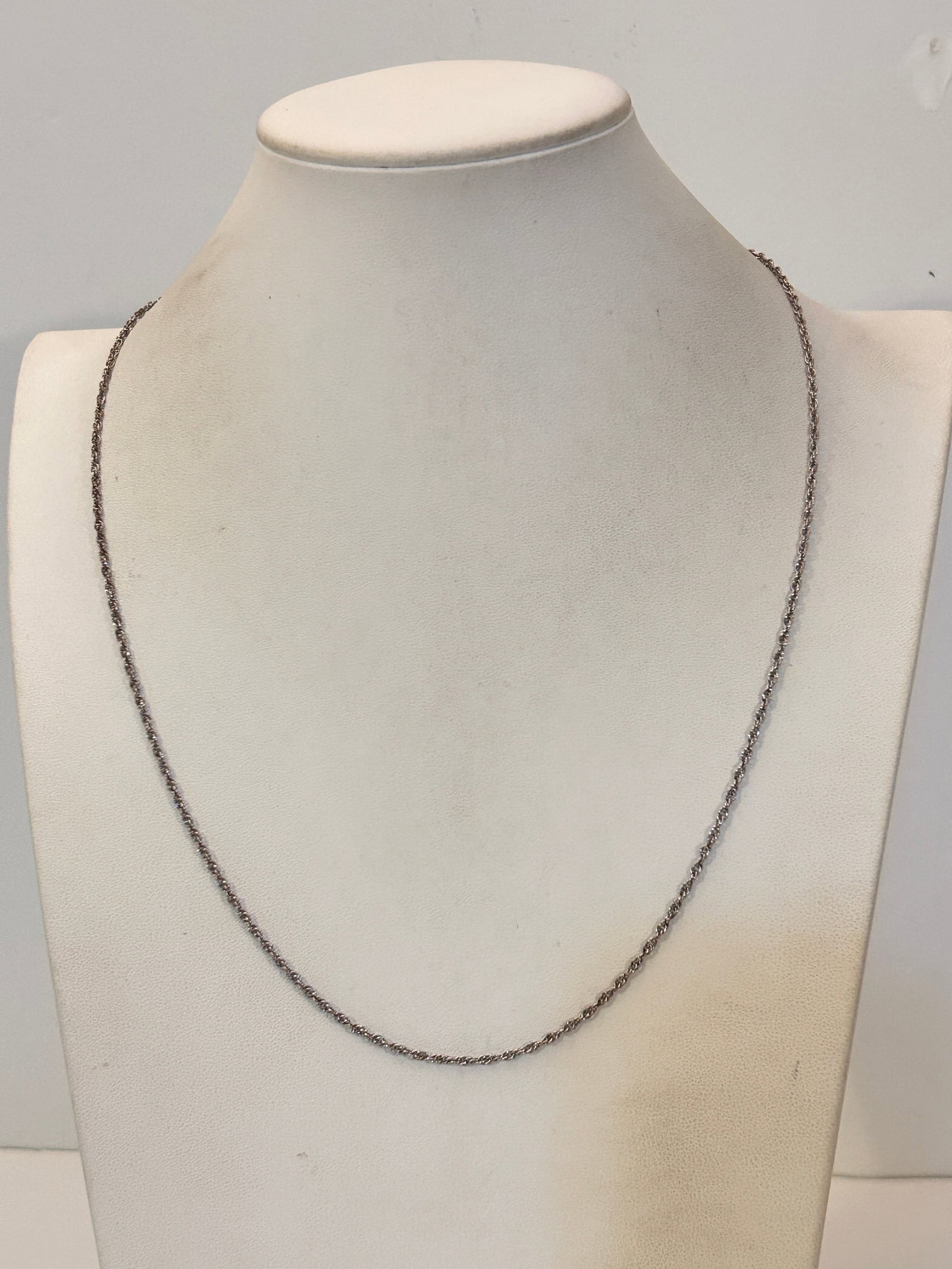 Vintage Sterling Silver Rope Chain Necklace 24" 6 grams (1 of 5)