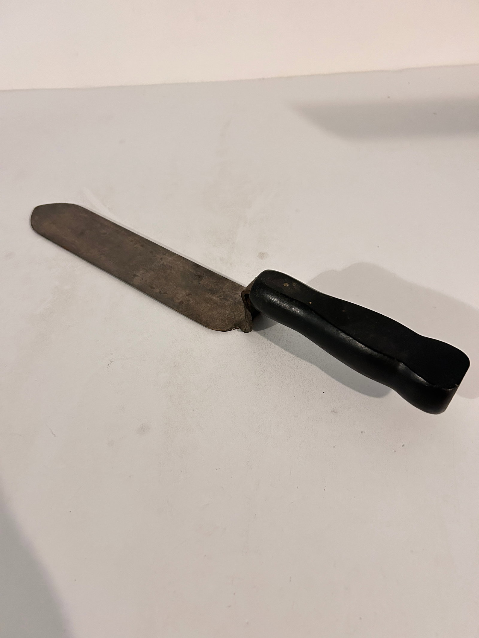 RARE Vintage Carbon Steel Offset Spatula Spreader Knife 16" (1 of 5)