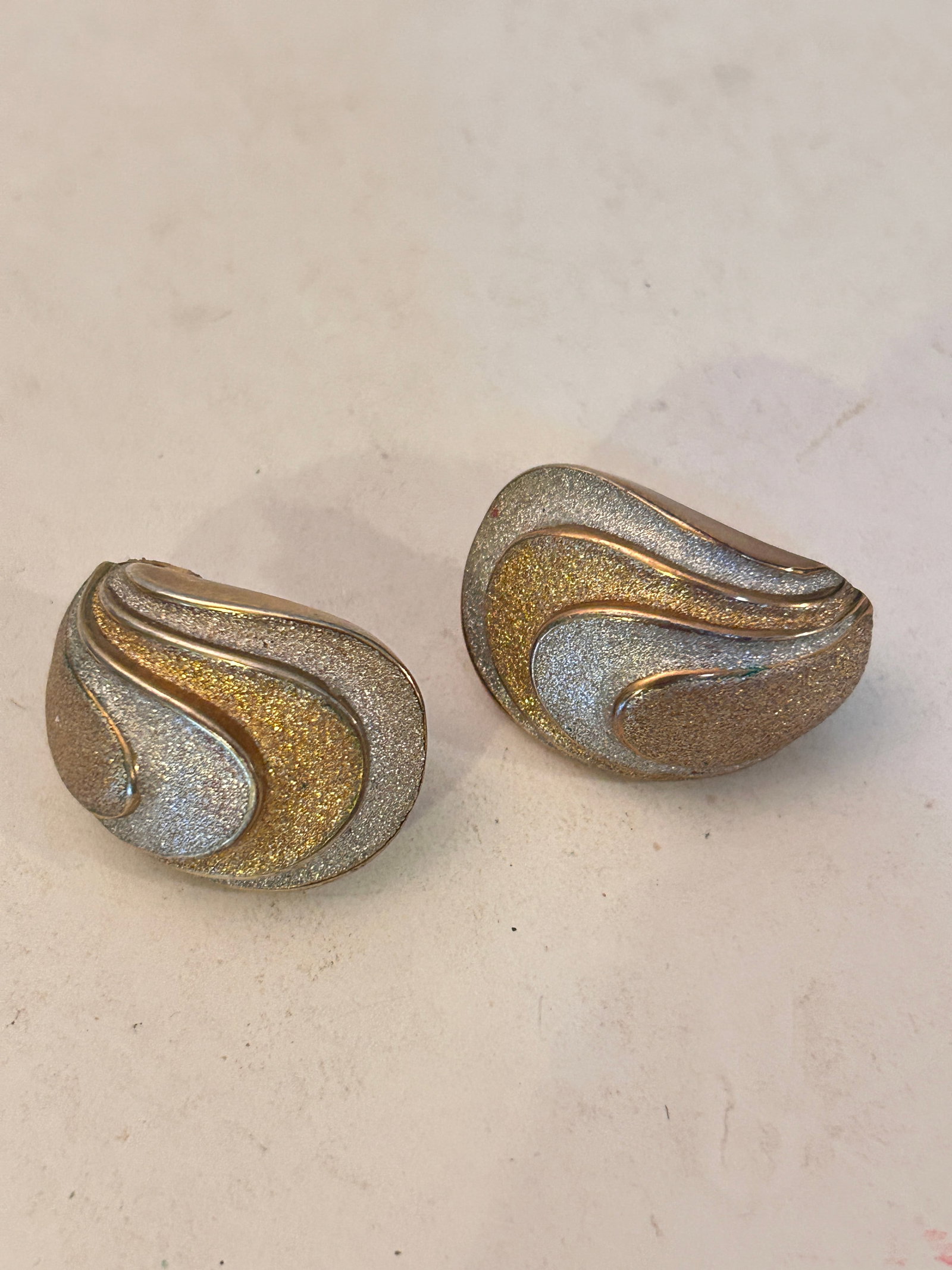 Vintage Gold and Silver Tone Earrings (1 of 4)