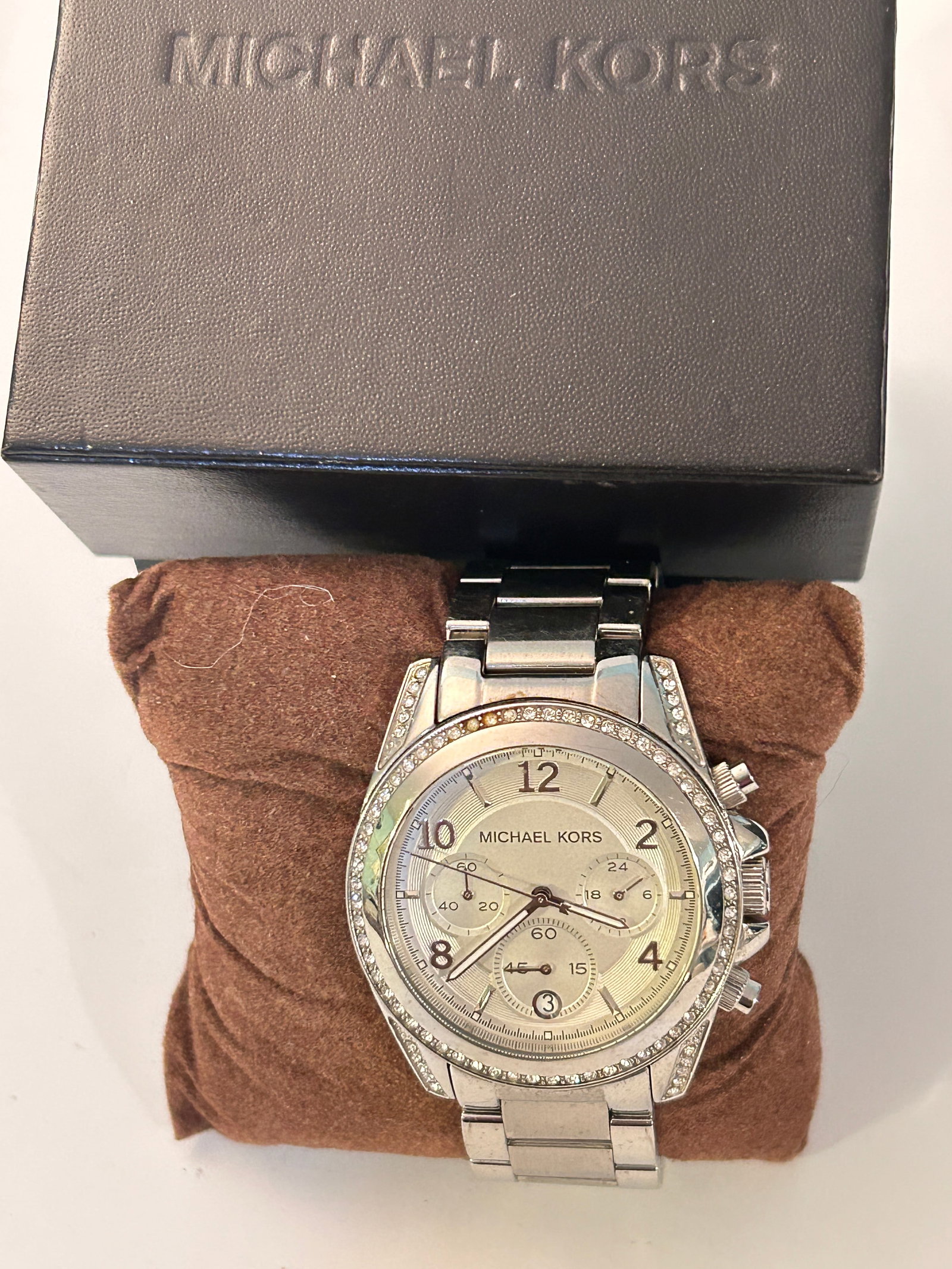 Michael Kors MK5165 Blair Silver 39mm Chronograph Stainless Steel Women's Watch (1 of 6)