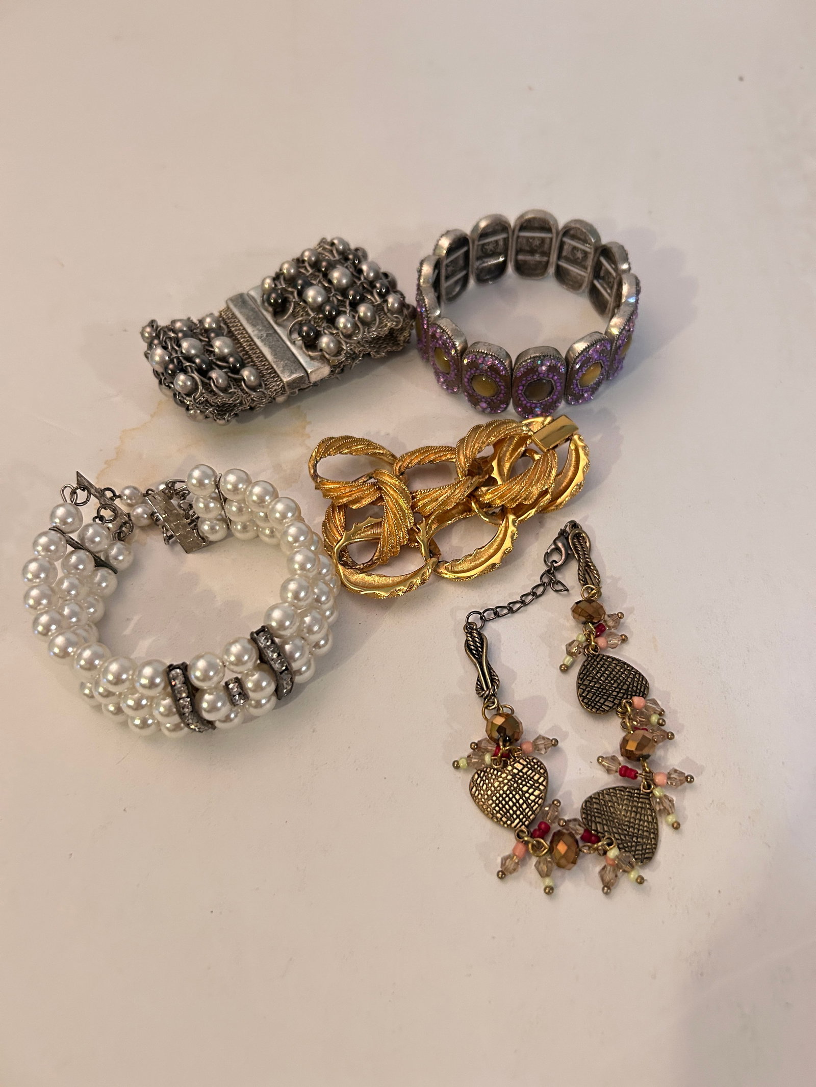 Vintage Lot of 5 Bracelets: Vintage Lot of 5 Bracelets