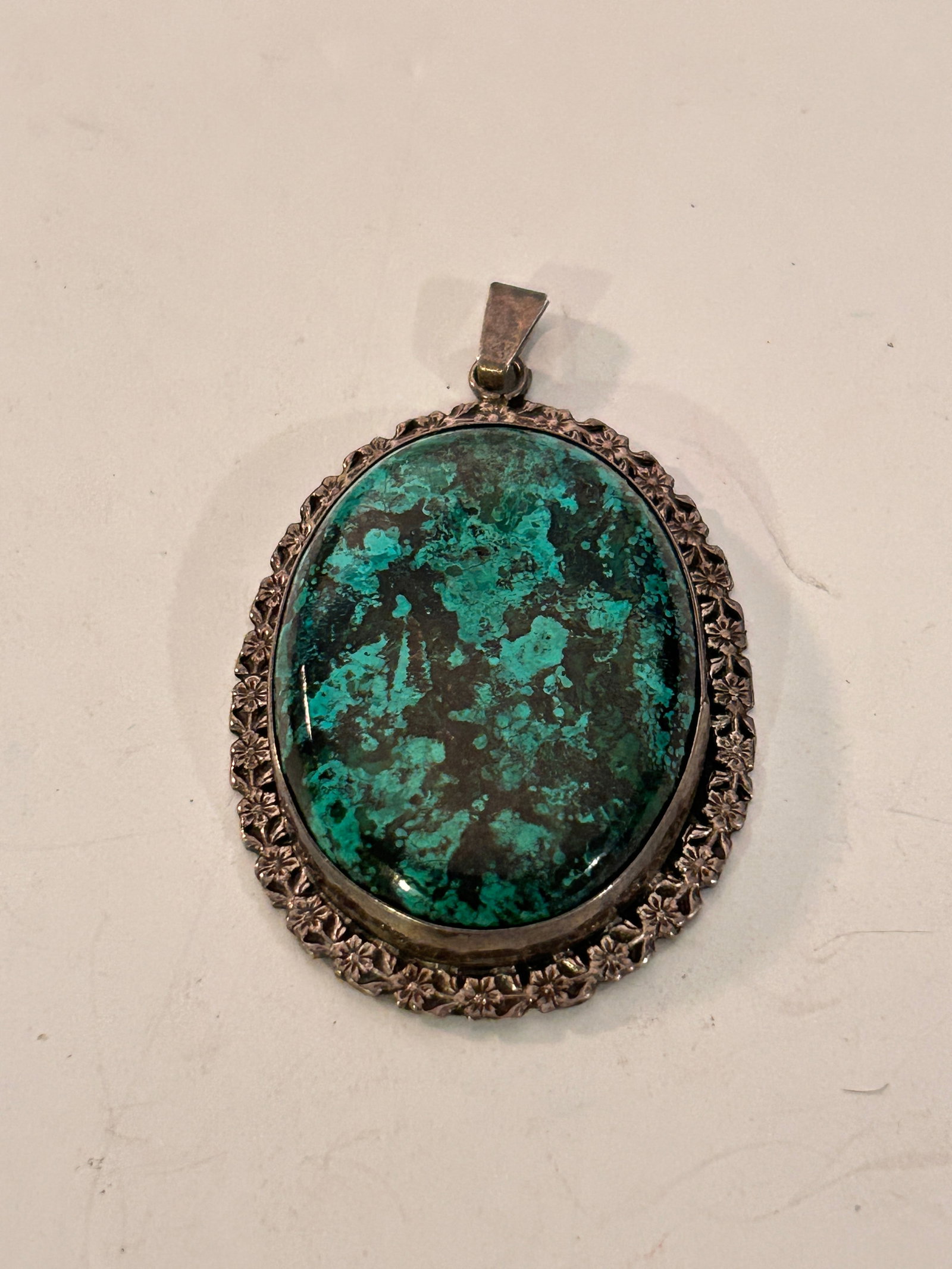 Vintage Sterling Silver Large Israel filigree Turquoise Pendant 24 grams: Vintage Sterling Silver Large Israel filigree Turquoise Pendant 24 grams Please view all photos as they are part of the description and condition of this Item, Feel free to contact me with questions o