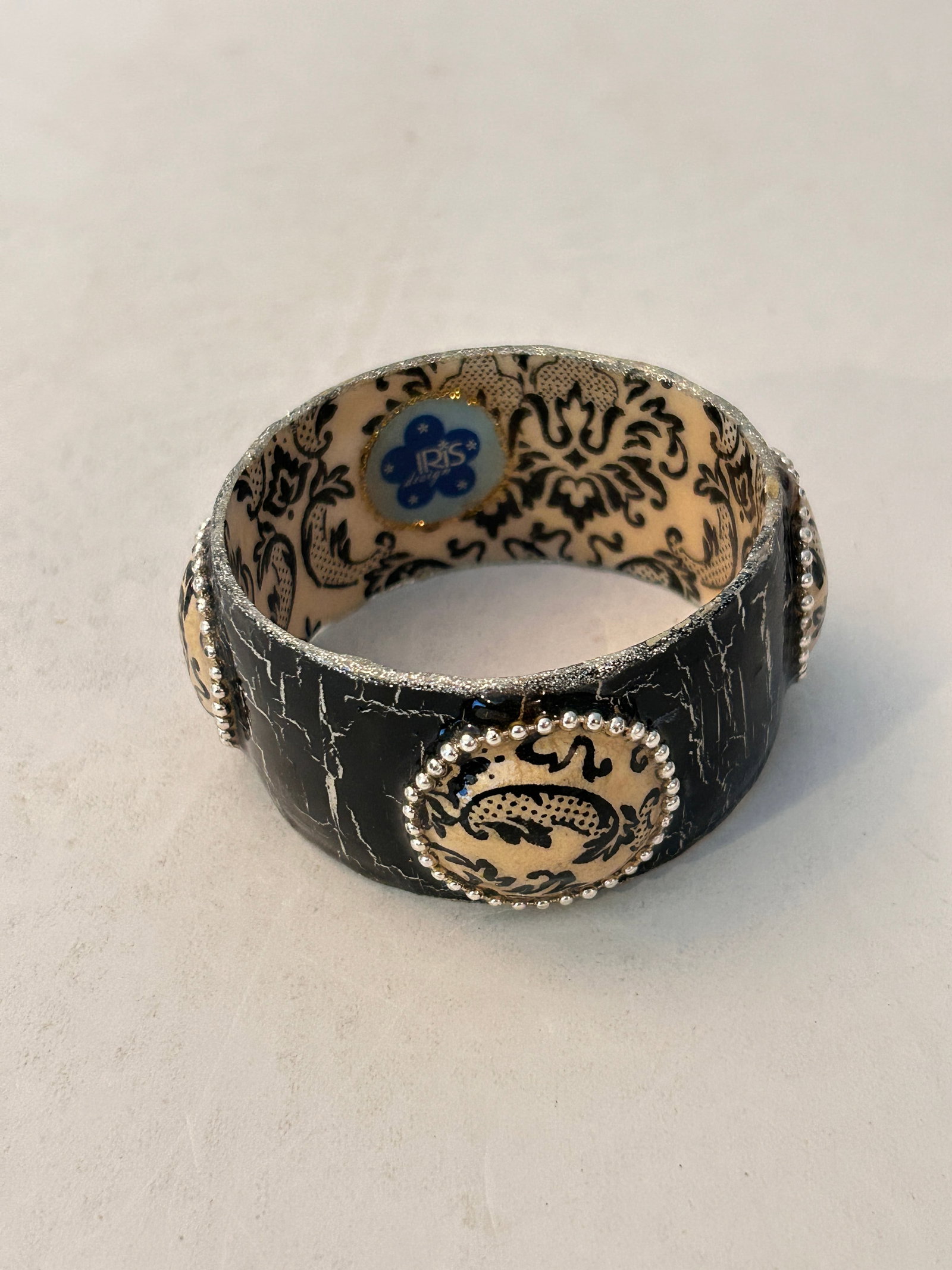 Iris Designer Wide Bangle Bracelet 8" (1 of 4)