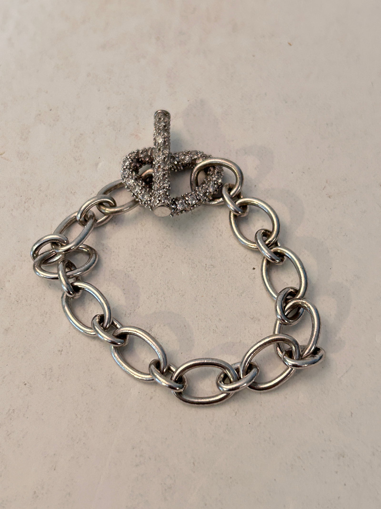 CN 925 Sterling Silver CZ tennis Bracelet 7" (1 of 4)