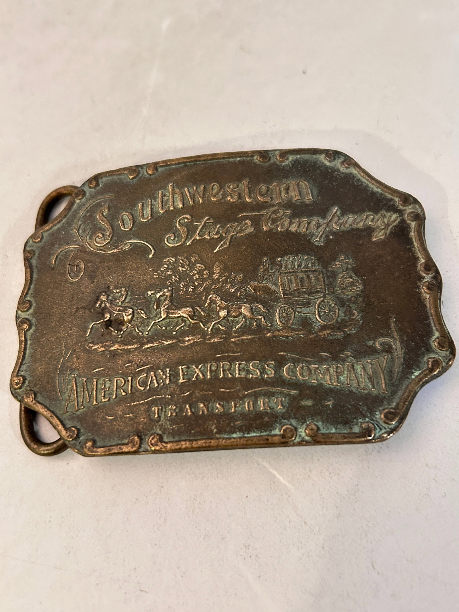 Vintage Tiffany Studio Belt Buckle Southwestern Stage: Vintage Tiffany Studio Belt Buckle Southwestern Stage Please view all photos as they are part of the description and condition of this Item, Feel free to contact me with questions or picture requests!