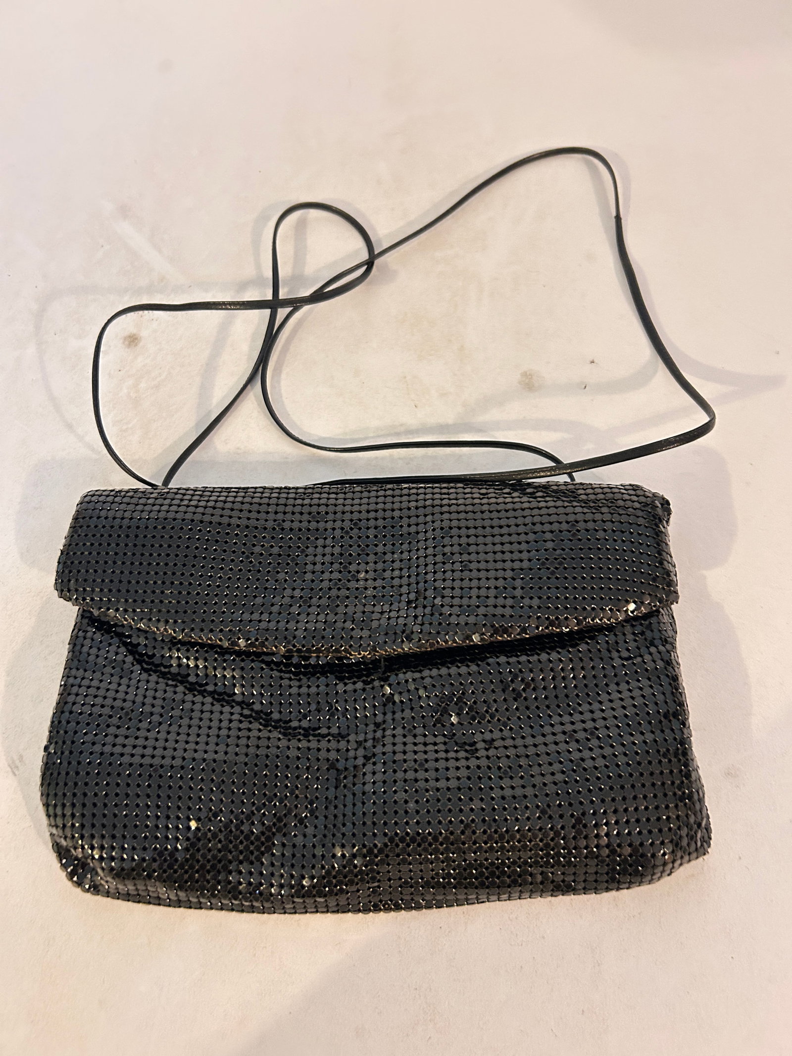Whiting & Davis Vintage Black Mesh Clutch Evening Purse (1 of 6)
