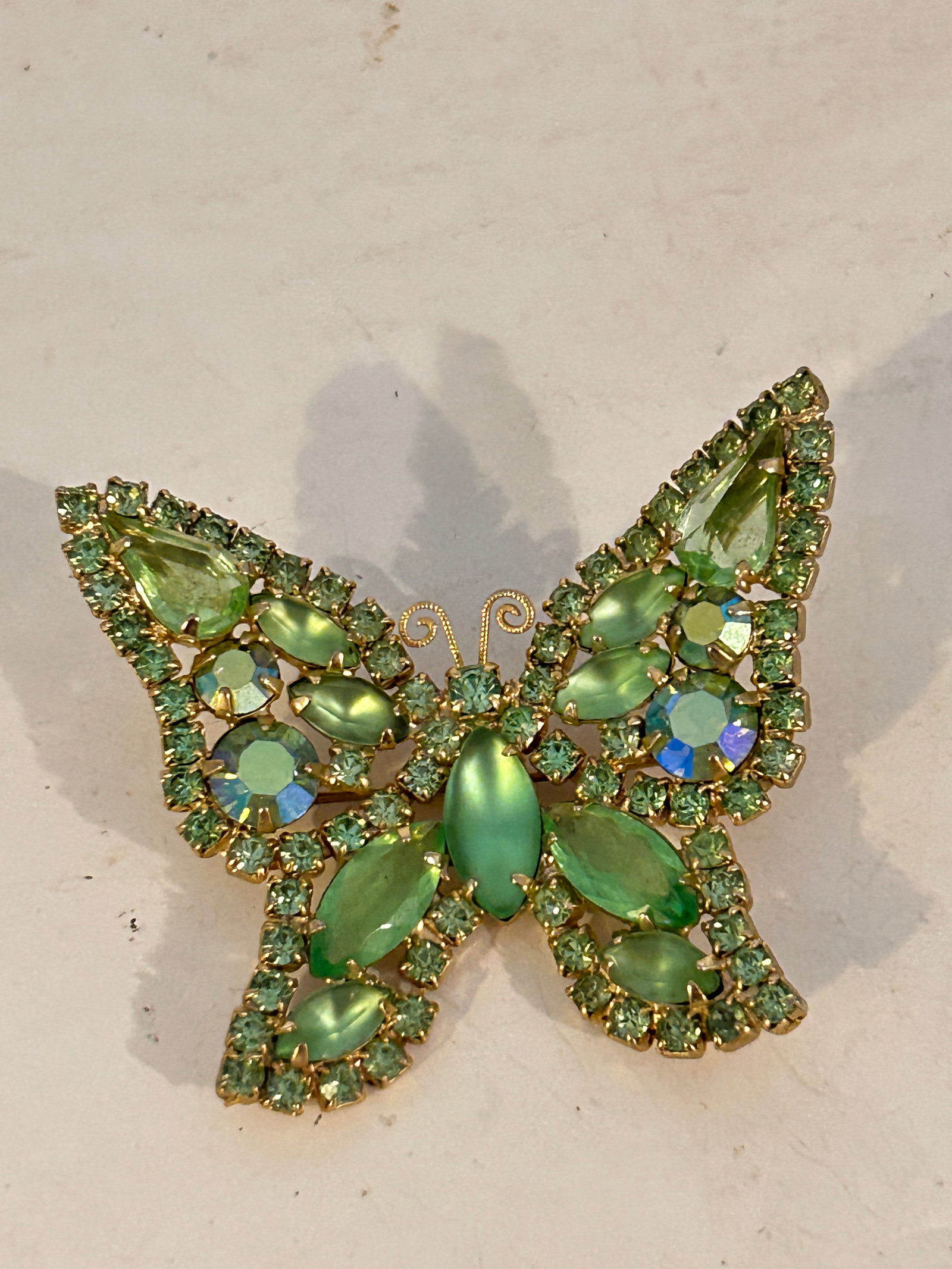 Vintage Green Wiess butterfly Brooch (1 of 4)