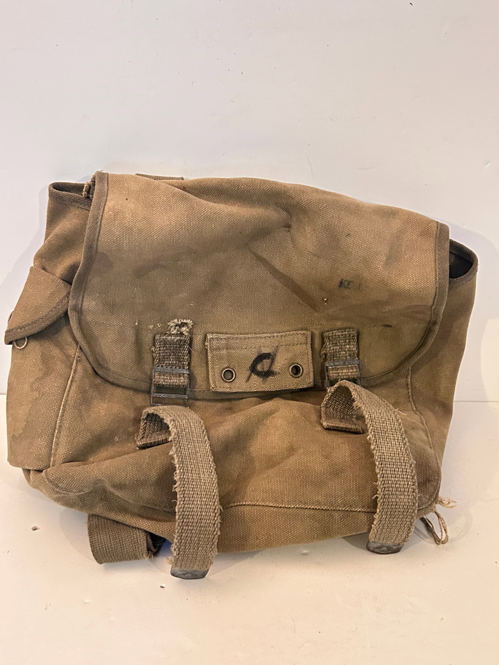 US Military Issue WW2 Era 1941 ARMY Meatcan Mess Kit Canvas Pouch Field Gear W4 (1 of 3)