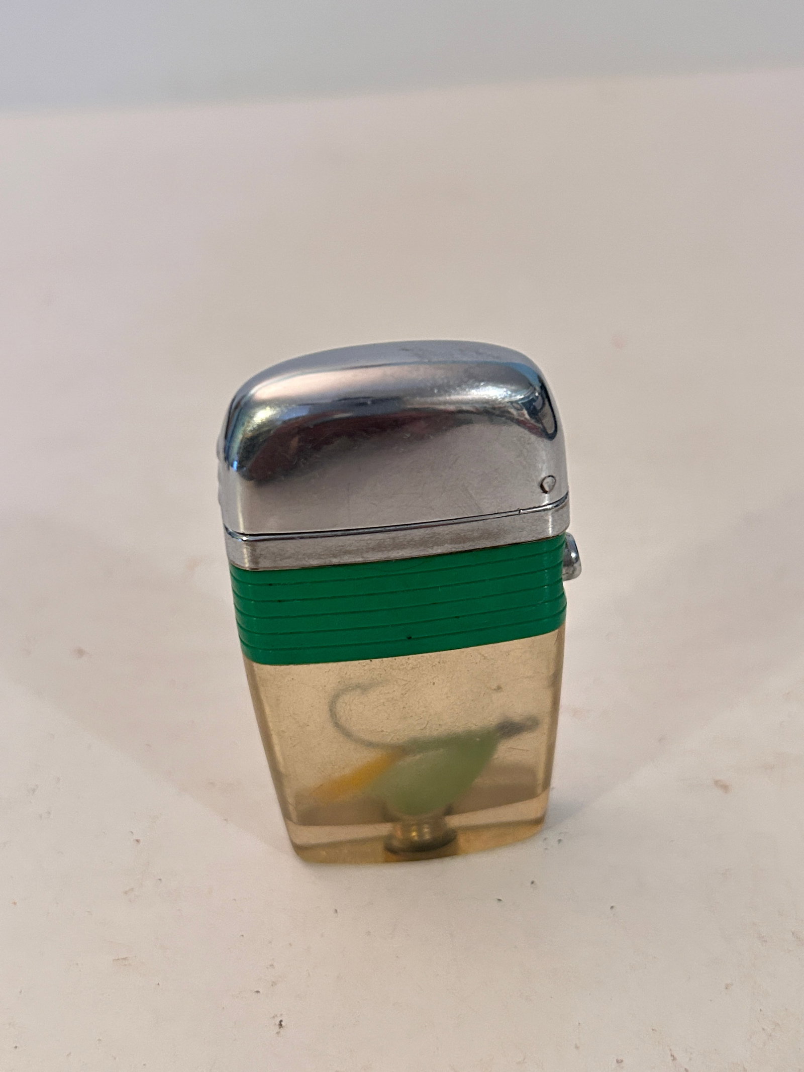 Vintage Scripto VU Lighter Fly Fishing Lure with Teal Band (1 of 5)