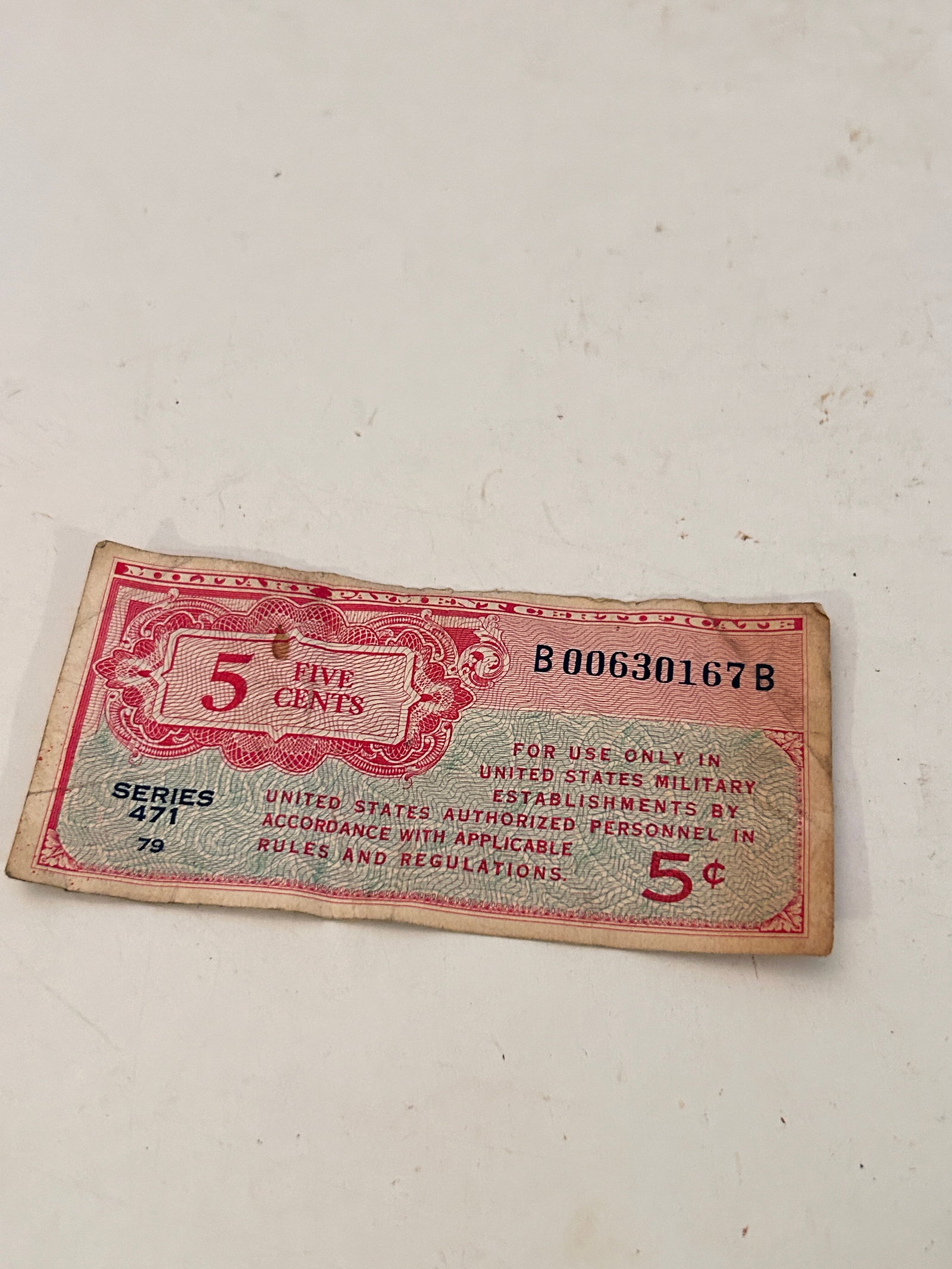 Vintage Military 1947 U.S Payment Certifacate (1 of 3)