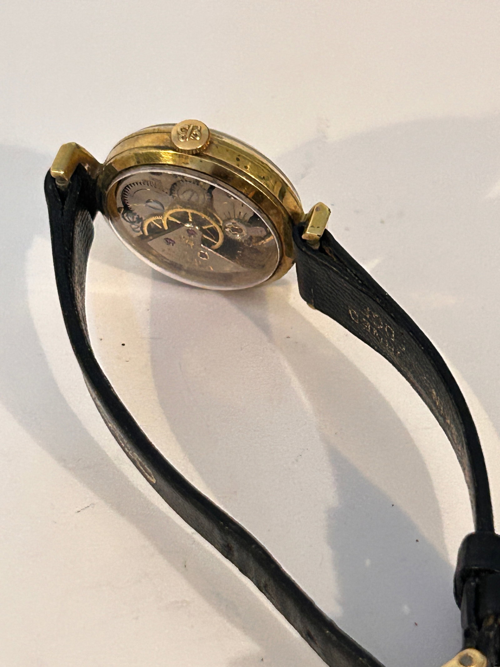 Borel Ladies Cocktail Watch 17 Jewels 26mm Gold Plated See-through Back Manual nice!!! - 5