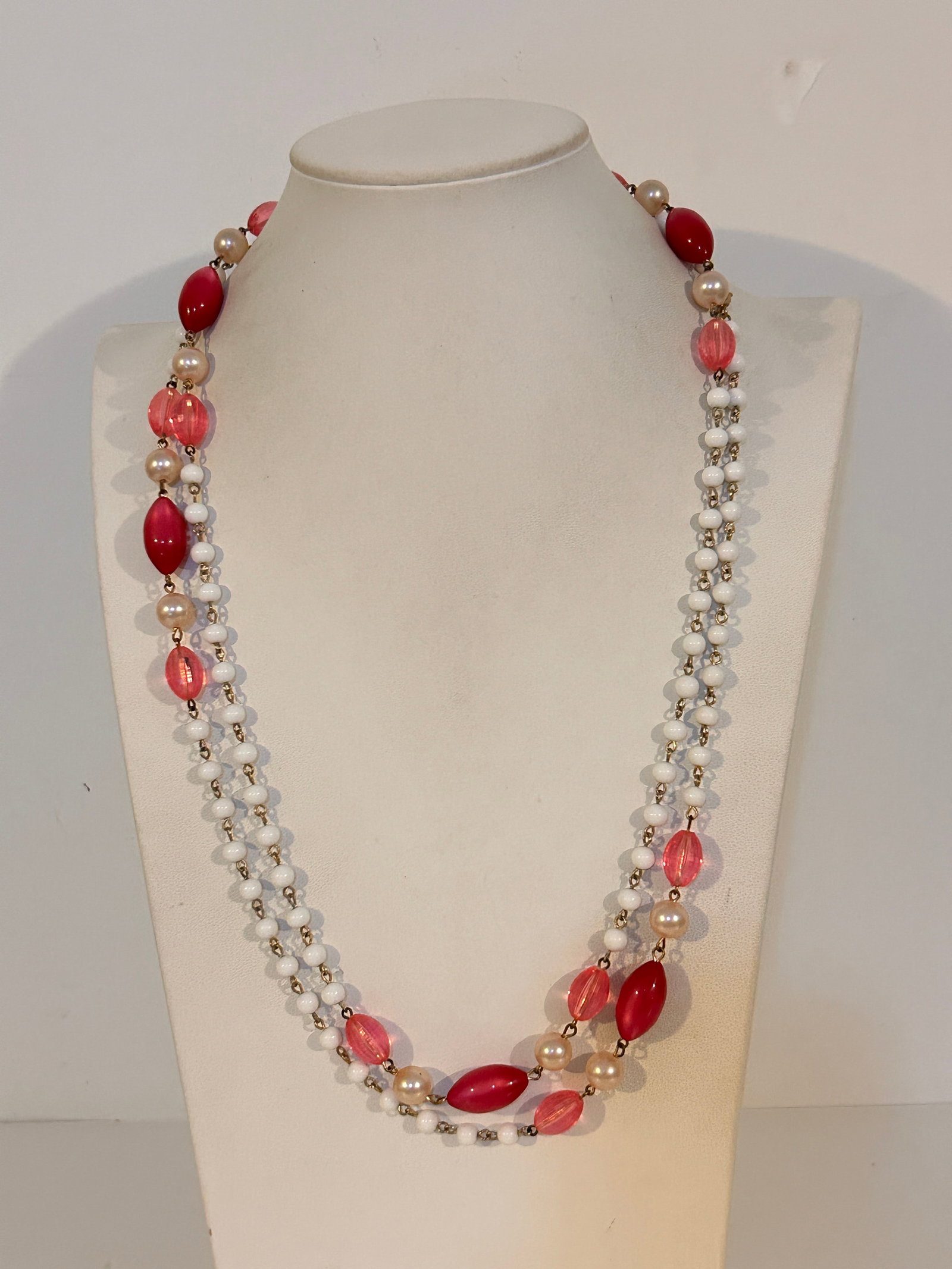Vintage Acrylic Bead Necklace 56": Vintage Acrylic Bead Necklace 56"Please view all photos as they are part of the description and condition of this Item, Feel free to contact me with questions or picture requests! Used Item AS IS
