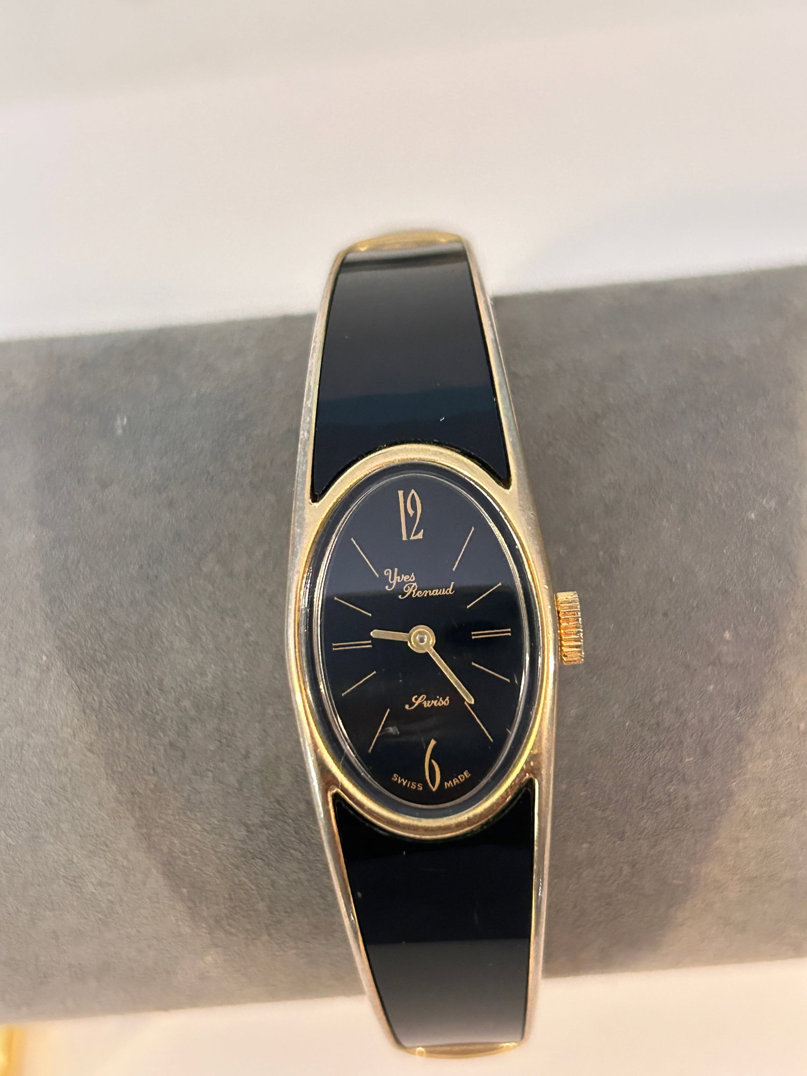 Vintage Yves Renaud Swiss Bangle Mechanical Watch working (1 of 5)