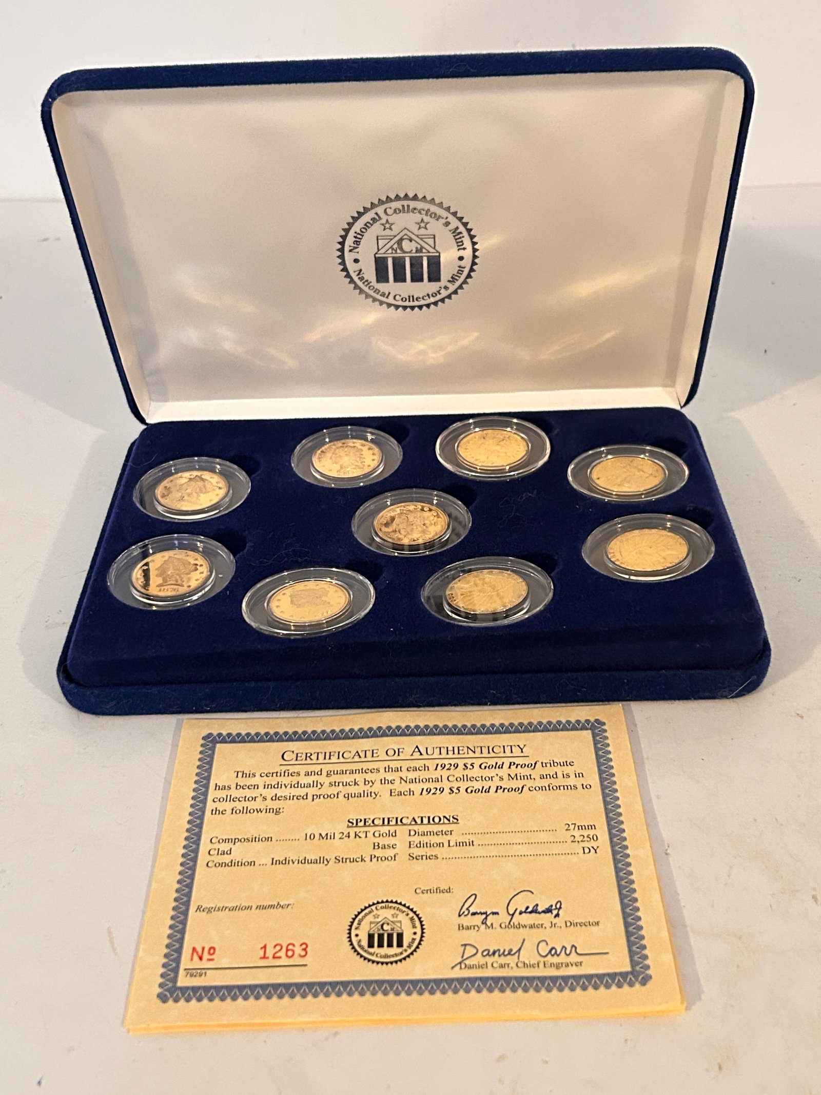 Gold Plated Half Eagle Proof Tribute Collection, National Collector's Mint (1 of 5)