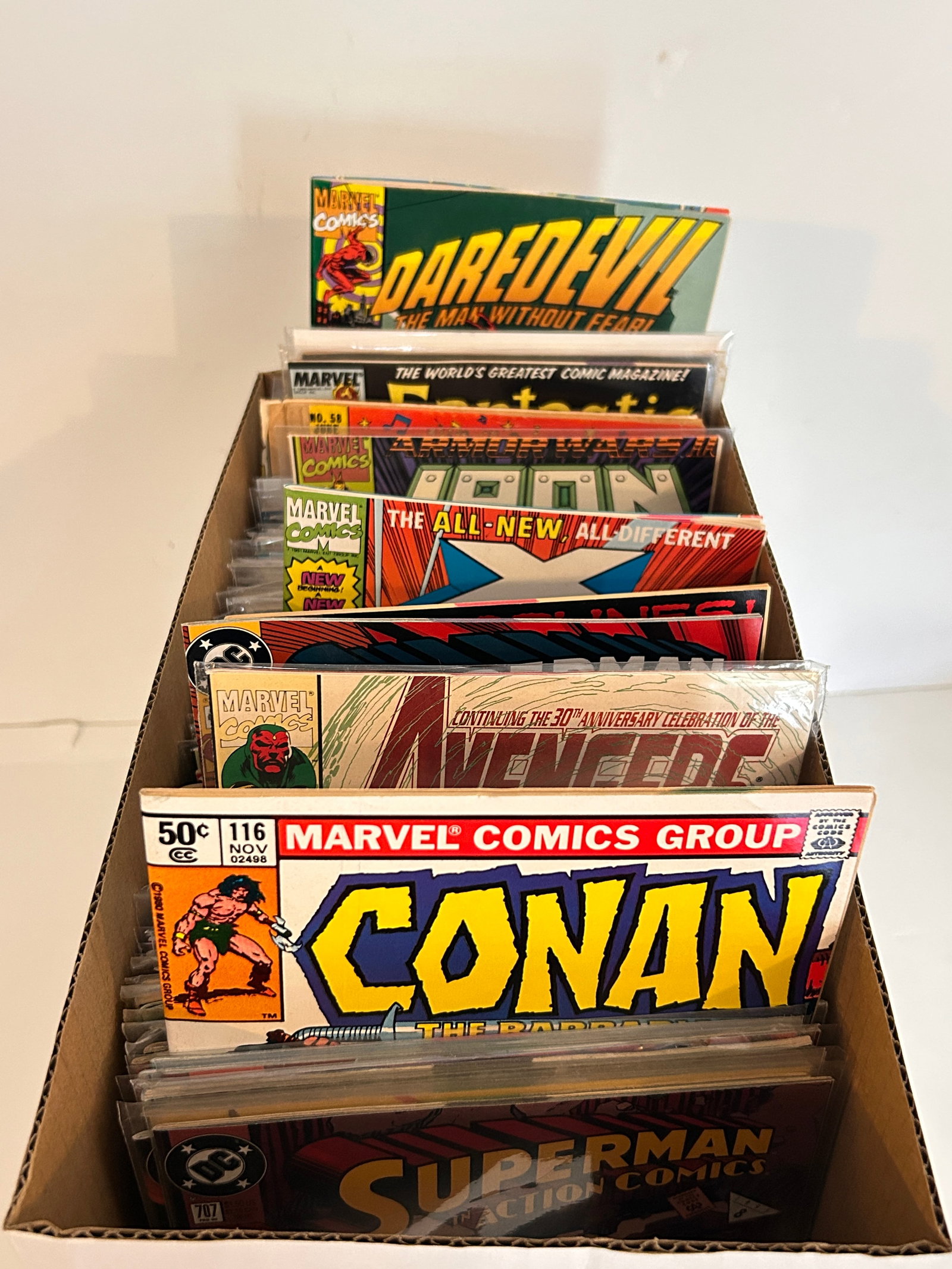 Vintage Short Box Of Comics: Vintage Short Box Of Comics Please view all photos as they are part of the description and condition of this Item, Feel free to contact me with questions or picture requests! Used Item AS IS