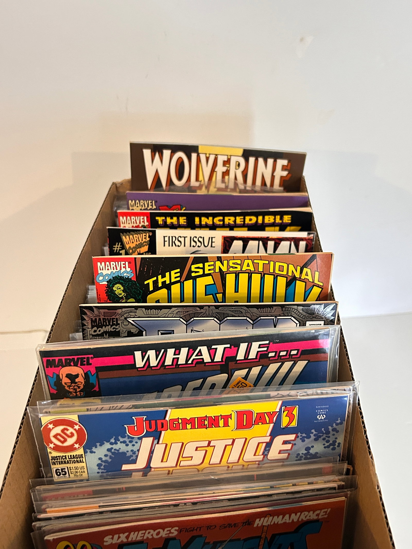 Vintage Short Box Of Comics: Vintage Short Box Of Comics Please view all photos as they are part of the description and condition of this Item, Feel free to contact me with questions or picture requests! Used Item AS IS