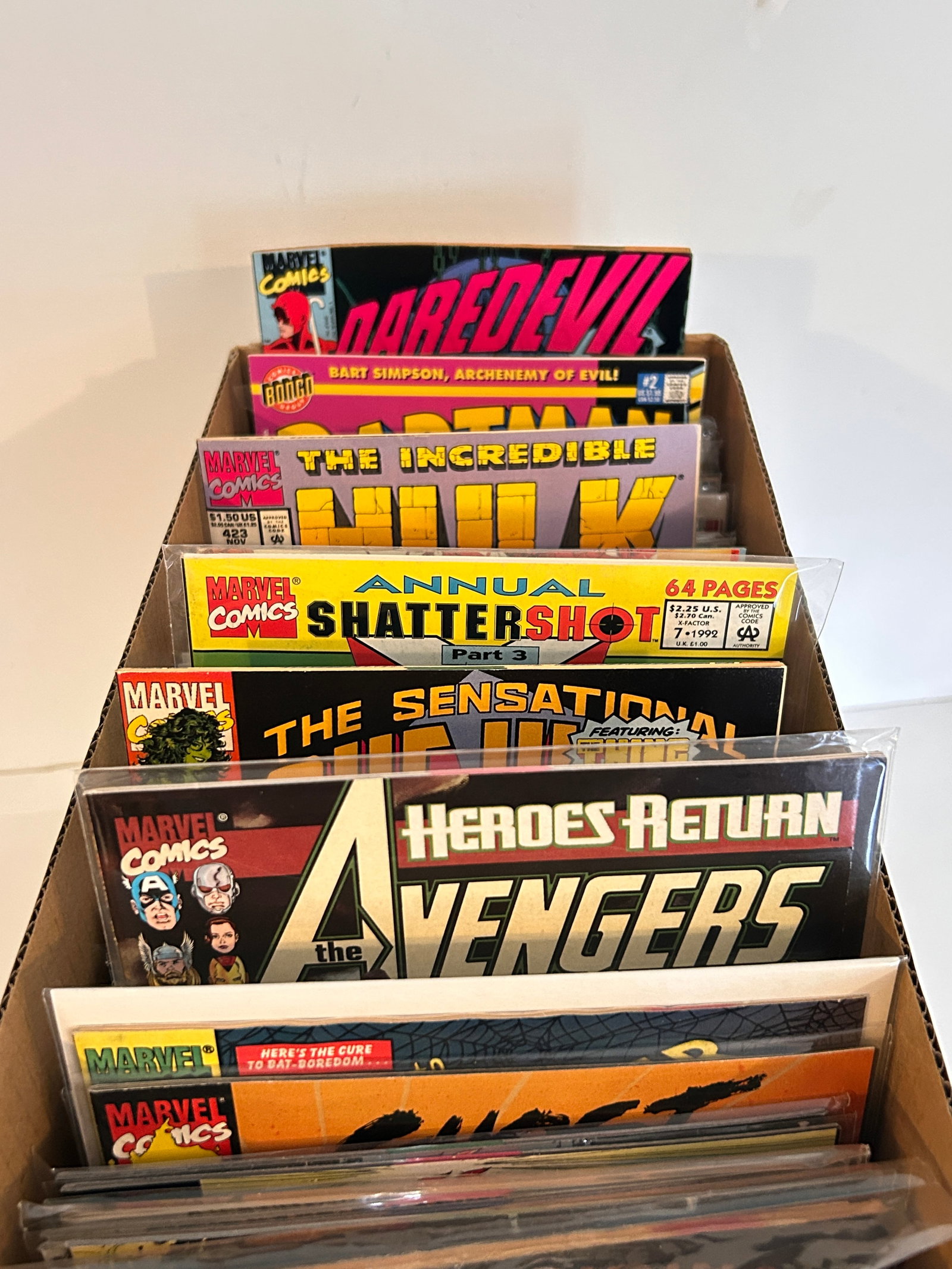 Vintage Short Box Of Comics: Vintage Short Box Of Comics Please view all photos as they are part of the description and condition of this Item, Feel free to contact me with questions or picture requests! Used Item AS IS