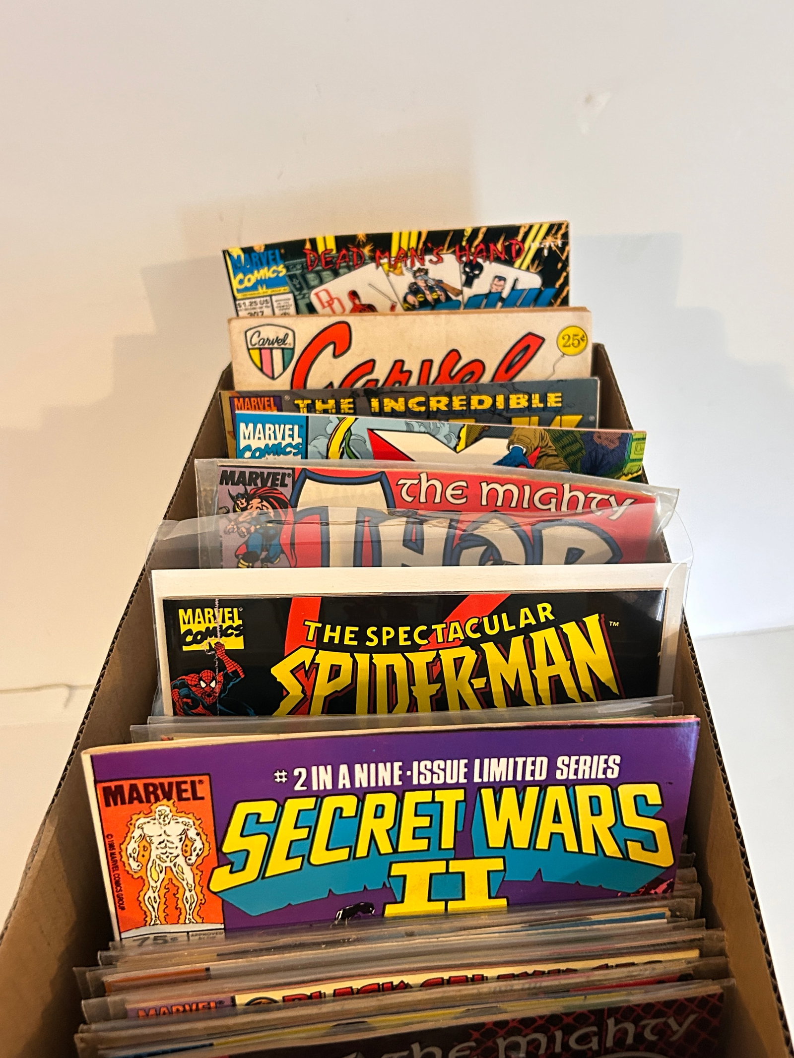 Vintage Short Box Of Comics: Vintage Short Box Of Comics Please view all photos as they are part of the description and condition of this Item, Feel free to contact me with questions or picture requests! Used Item AS IS