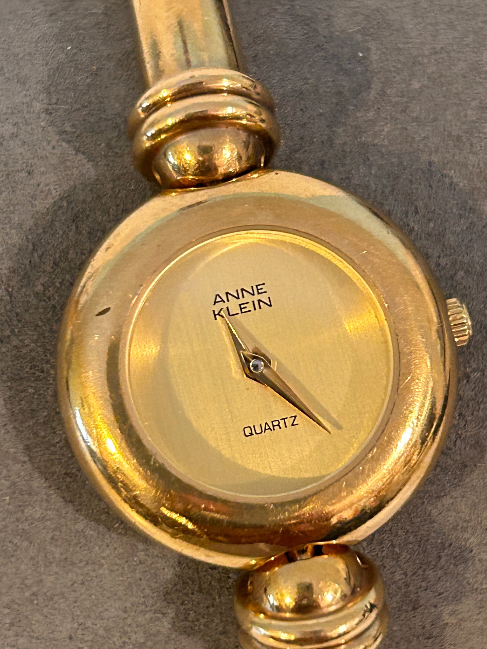 Anne Klein Quartz Bangel watch ladies Gold plated case working (1 of 4)