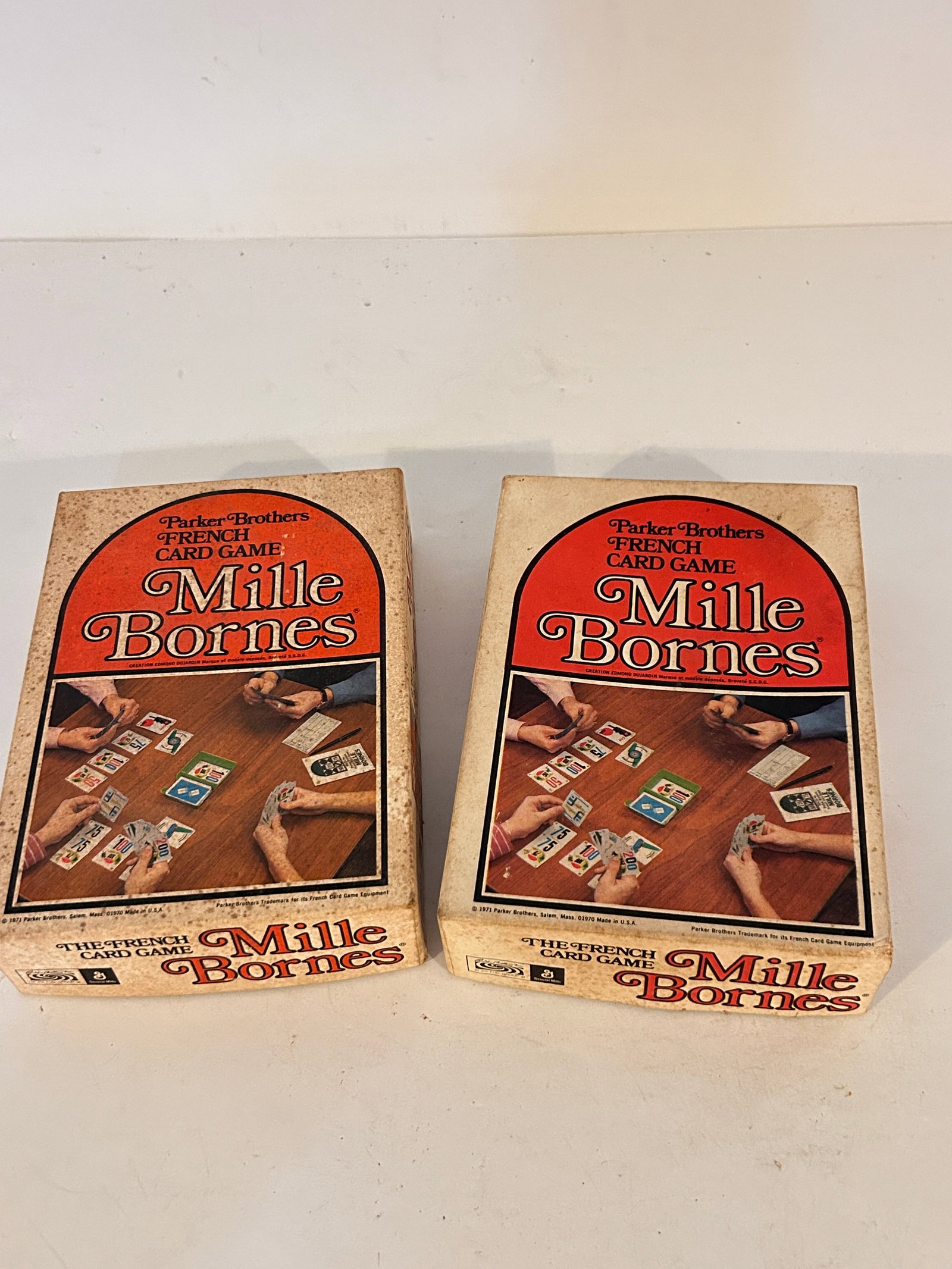 Vintage pair of 1971 Mille Bornes French Card Game / Parker Brothers: Vintage pair of 1971 Mille Bornes French Card Game / Parker Brothers Please view all photos as they are part of the description and condition of this Item, Feel free to contact me with questions or pi