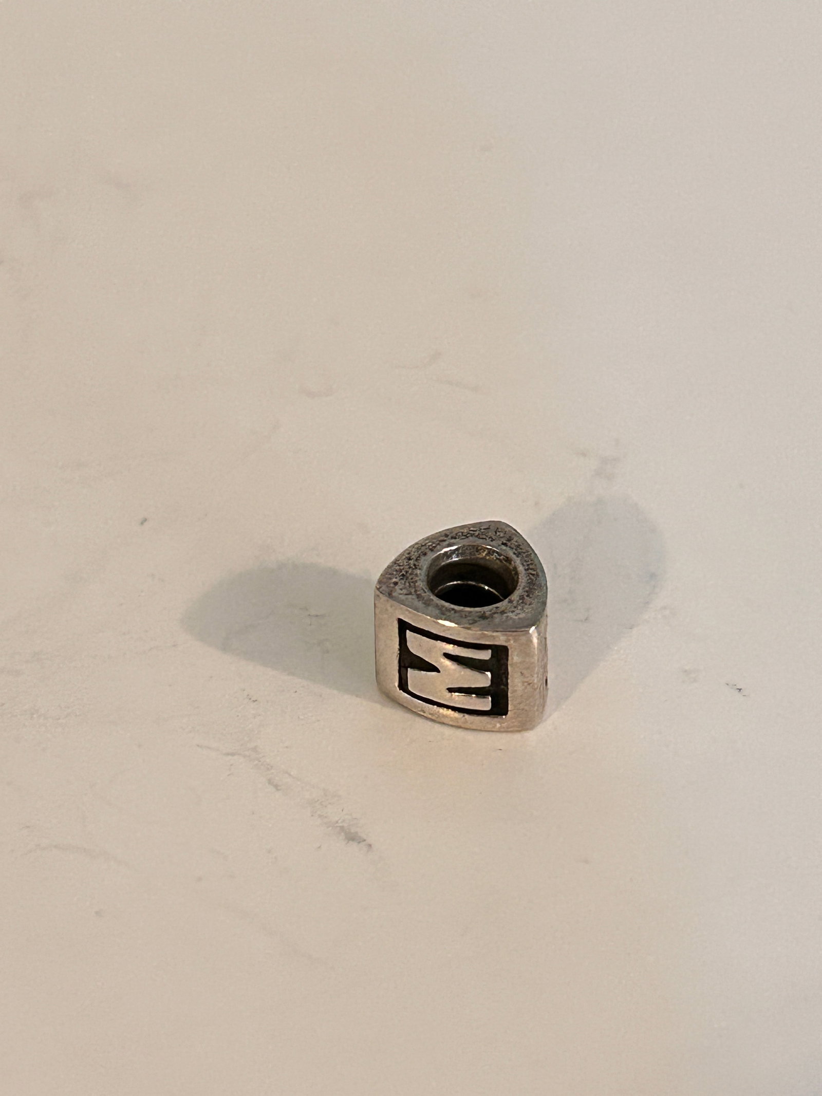 Vintage Retired sterling silver Pandora "M" initial charm: Vintage Retired sterling silver Pandora "M" initial charm Please view all photos as they are part of the description and condition of this Item, Feel free to contact me with questions or picture reque