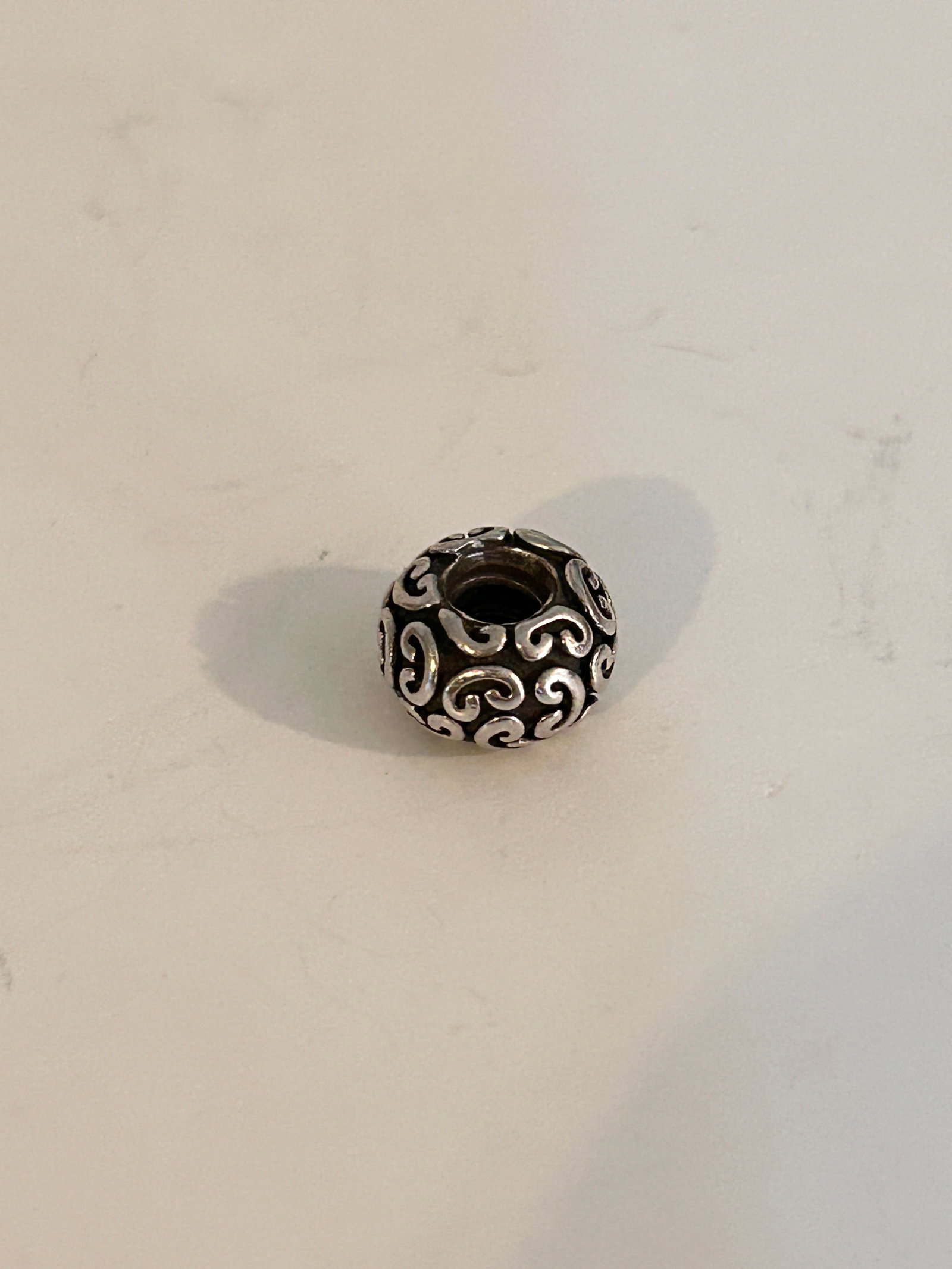 Pandora Sterling Silver Retired Feeling Groovy Unique Pattern Design Bead Charm (1 of 3)