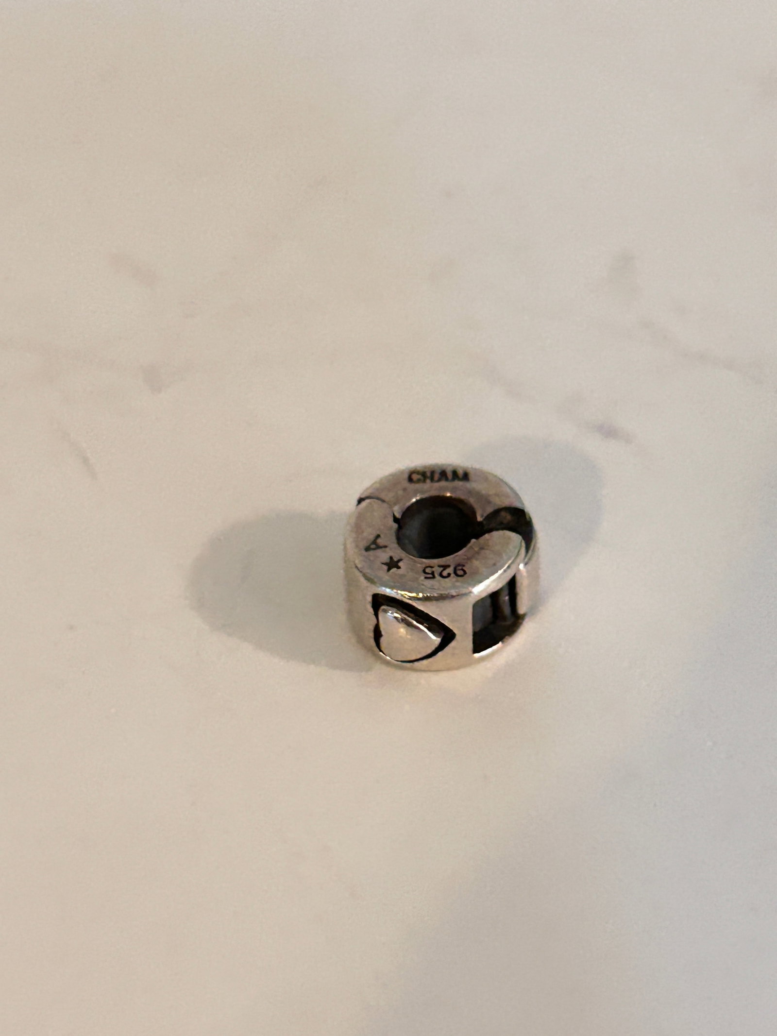 Authentic Chamilia Sterling Silver Bead Gold Heart Lock: Authentic Chamilia Sterling Silver Bead Gold Heart Lock Please view all photos as they are part of the description and condition of this Item, Feel free to contact me with questions or picture request