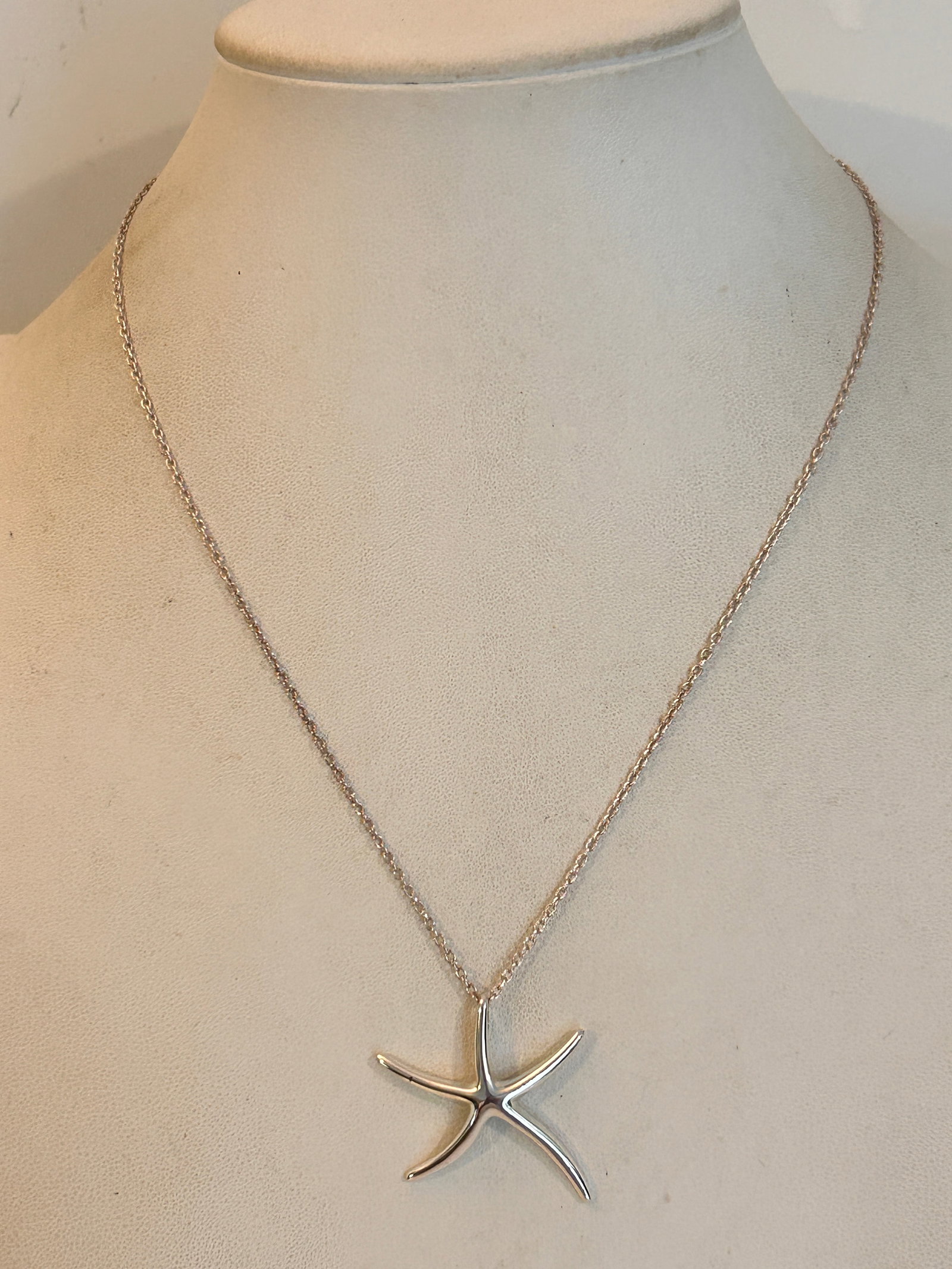 Vintage Sterling Silver Starfish Star Ocean Necklace Pendant 18": Vintage Sterling Silver Starfish Star Ocean Necklace Pendant 18" Please view all photos as they are part of the description and condition of this Item, Feel free to contact me with questions or pictur