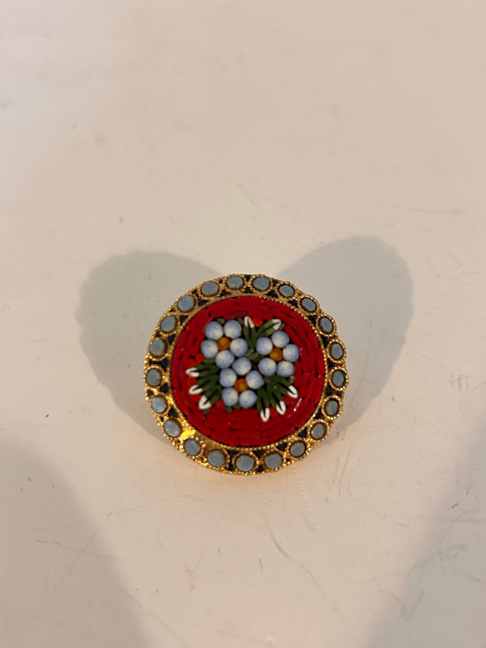 Vtg Floral Micro Mosaic Millefiori Brooch Fashion Jewelry Italy Flowers Pin: Vtg Floral Micro Mosaic Millefiori Brooch Fashion Jewelry Italy Flowers Pin Please view all photos as they are part of the description and condition of this Item, Feel free to contact me with question