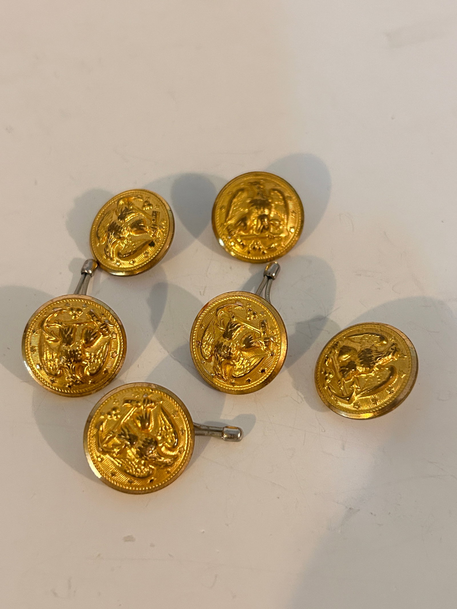 Vintage Lot of 6 Military Buttons (1 of 4)