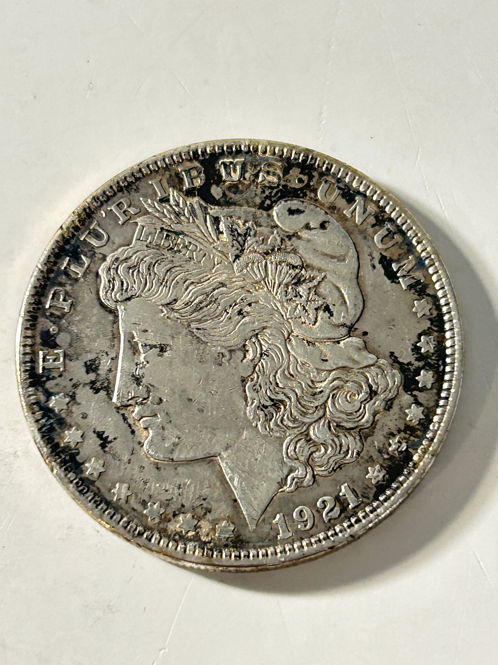 Vintage 1921 United States Morgan Silver Dollar Old Coin: Vintage 1921 United States Morgan Silver Dollar Old Coin