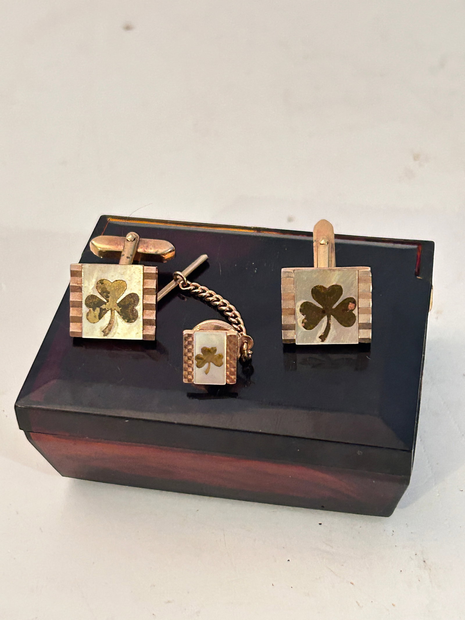 Vintage Goldfilled Mother of Pearl Cufflinks & tie pin (1 of 5)